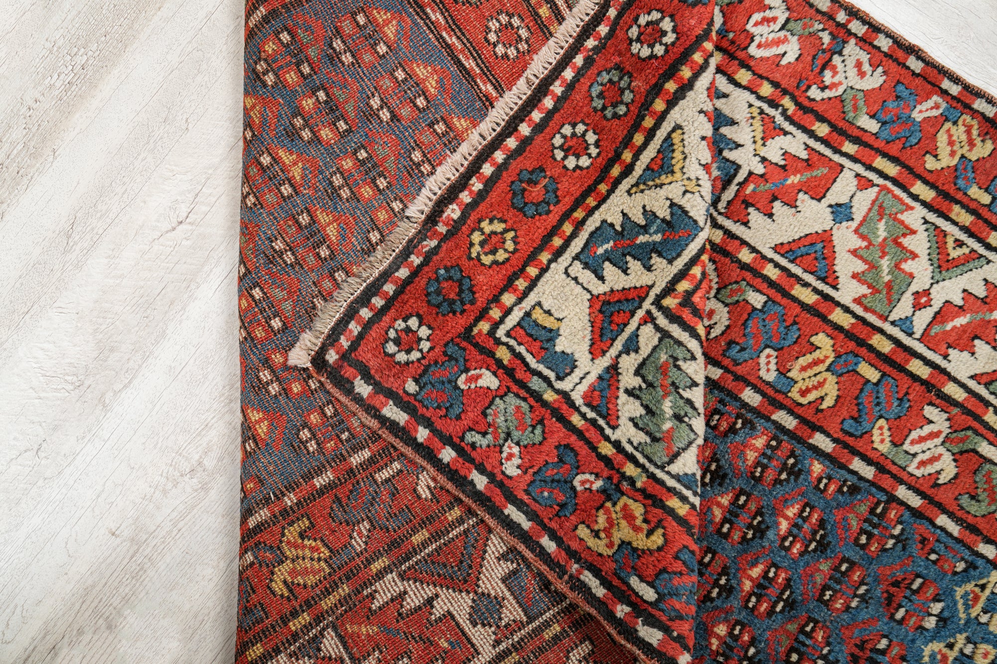 Antique Caucasian Kazak Rug 7'9" x 3'8"