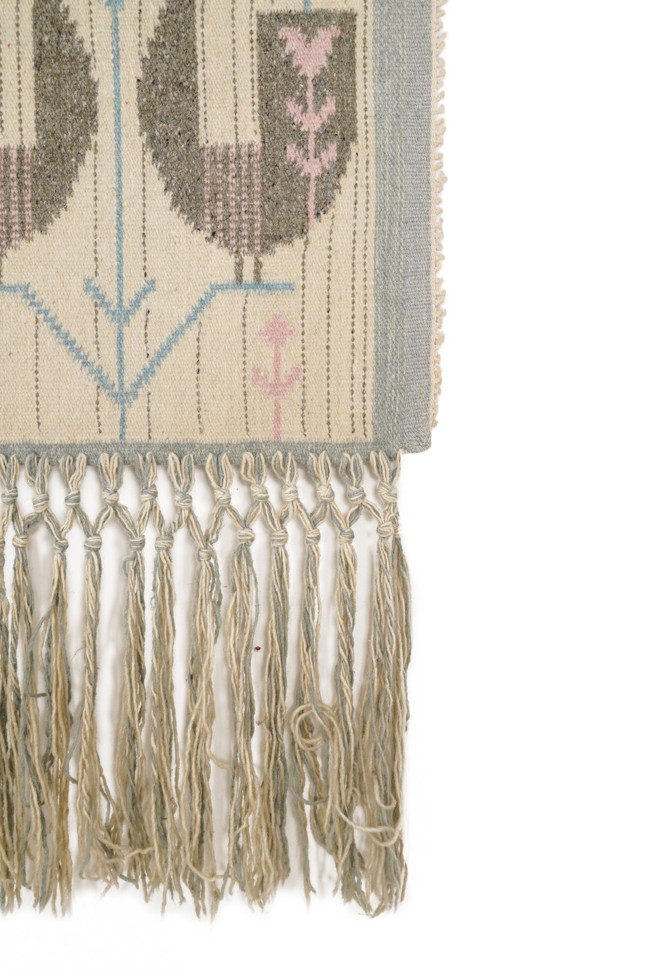 Vintage Swedish wool tapestry 3'5" x 1'10"