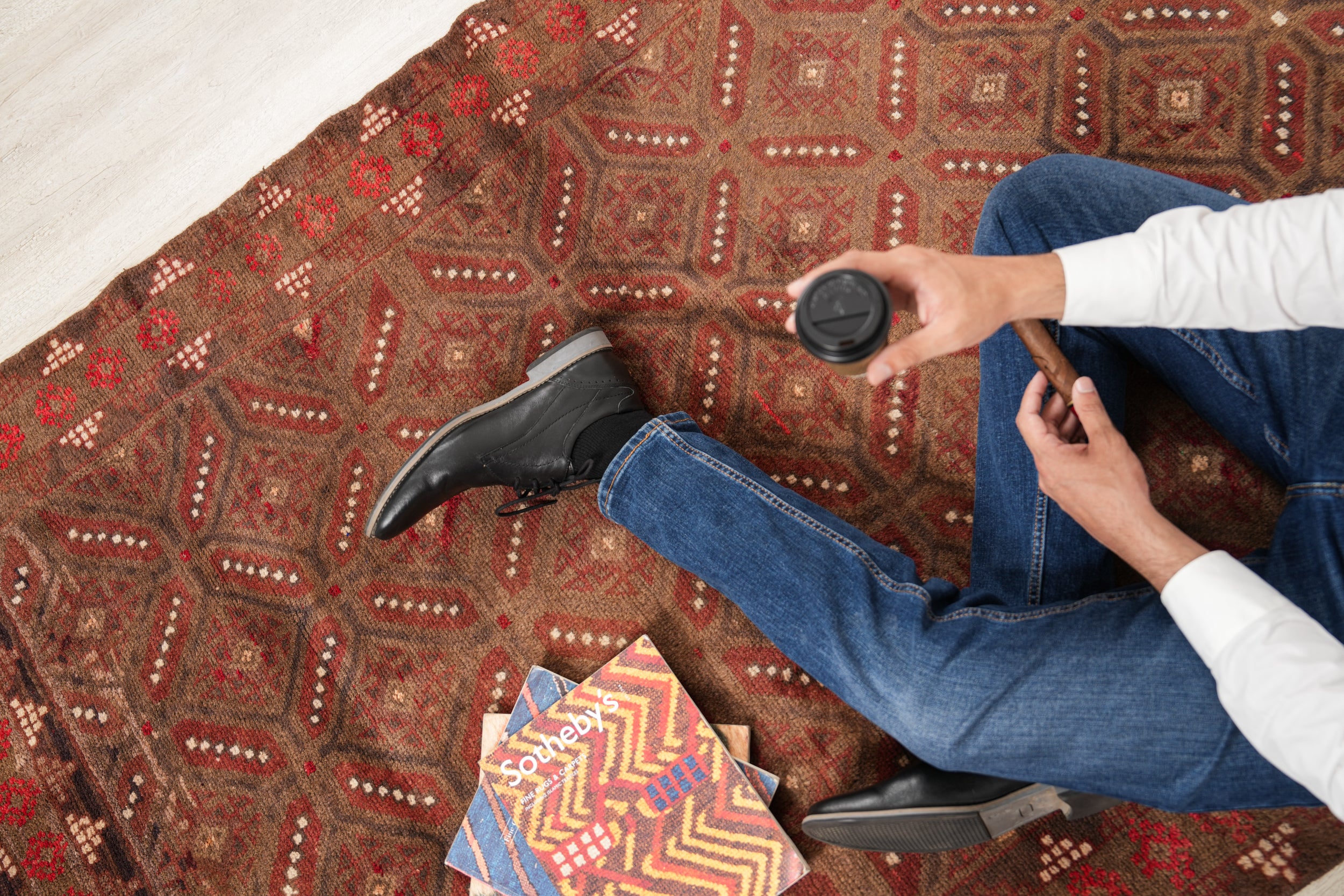 Vintage Turkmen Rug 5'10" X 4'2"