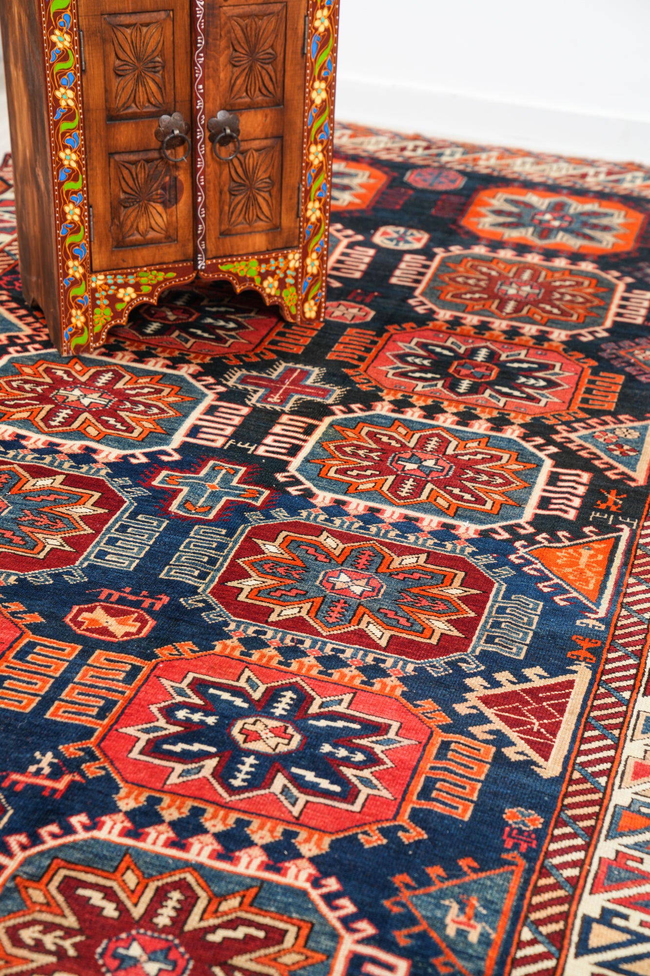 Antique Caucasian Shirvan Rug 9'7" x 5'5"