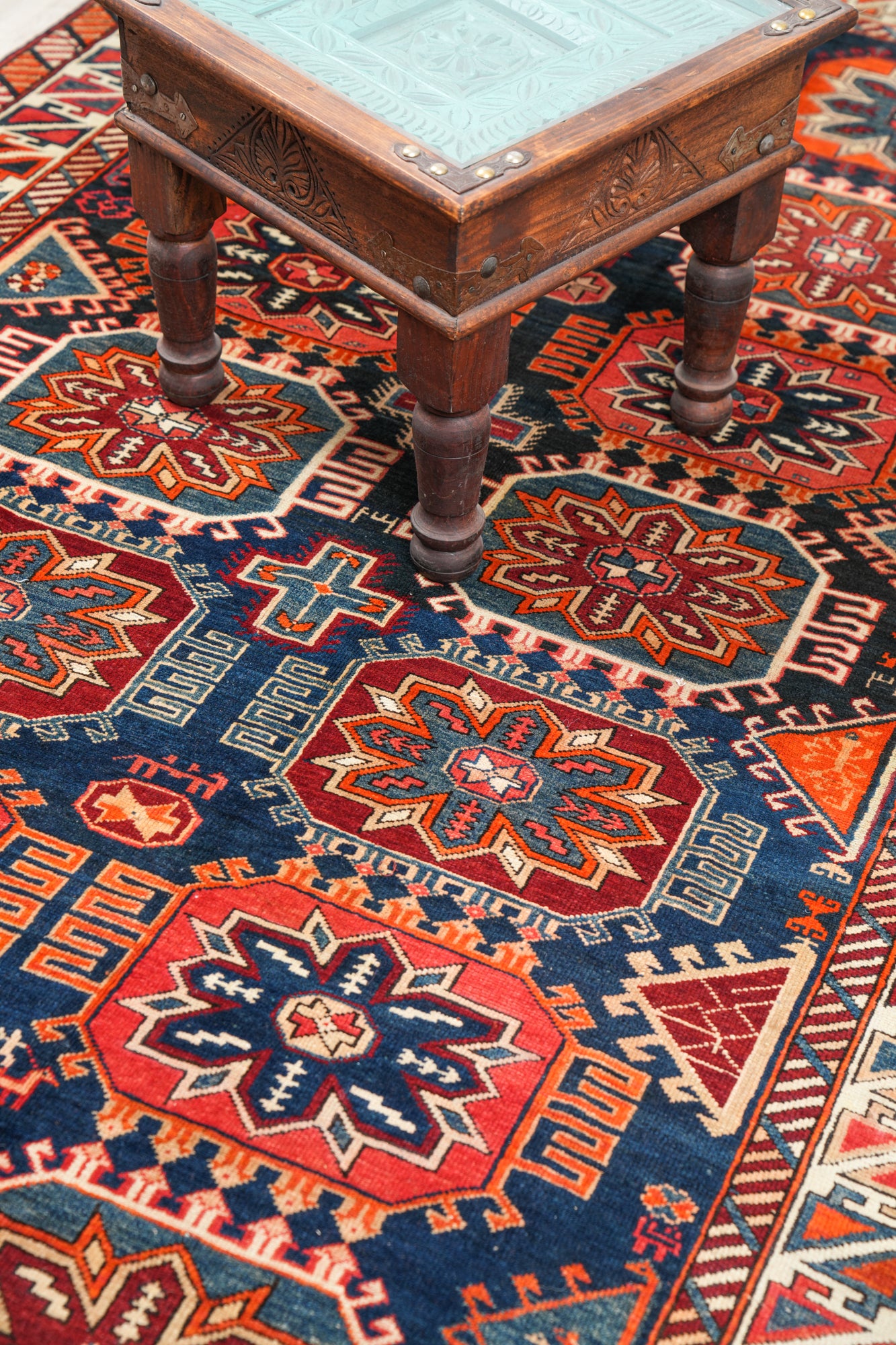 Antique Caucasian Shirvan Rug 9'7" x 5'5"