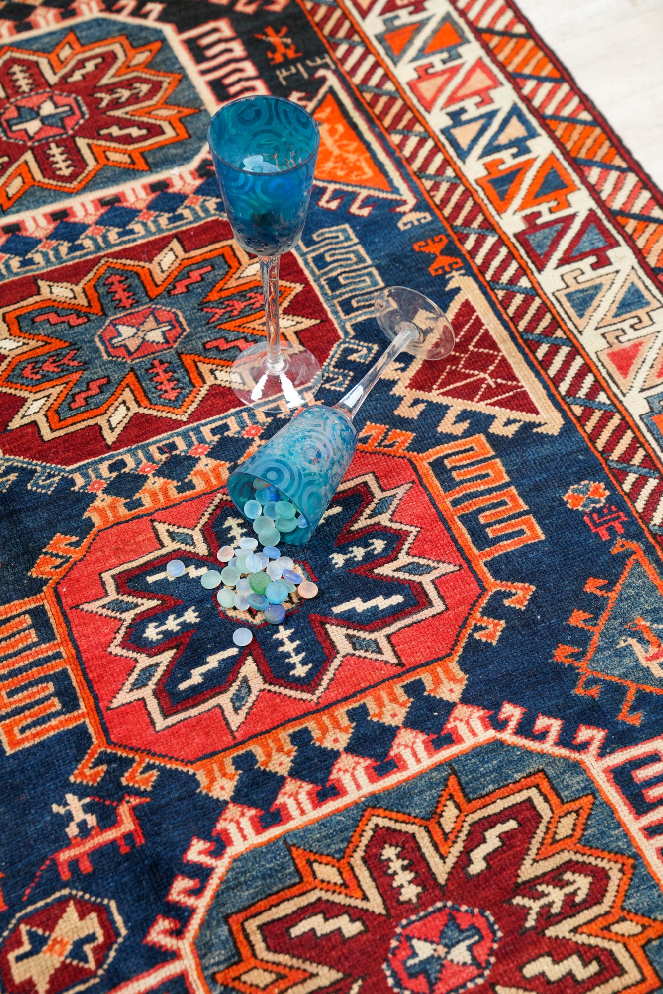 Antique Caucasian Shirvan Rug 9'7" x 5'5"