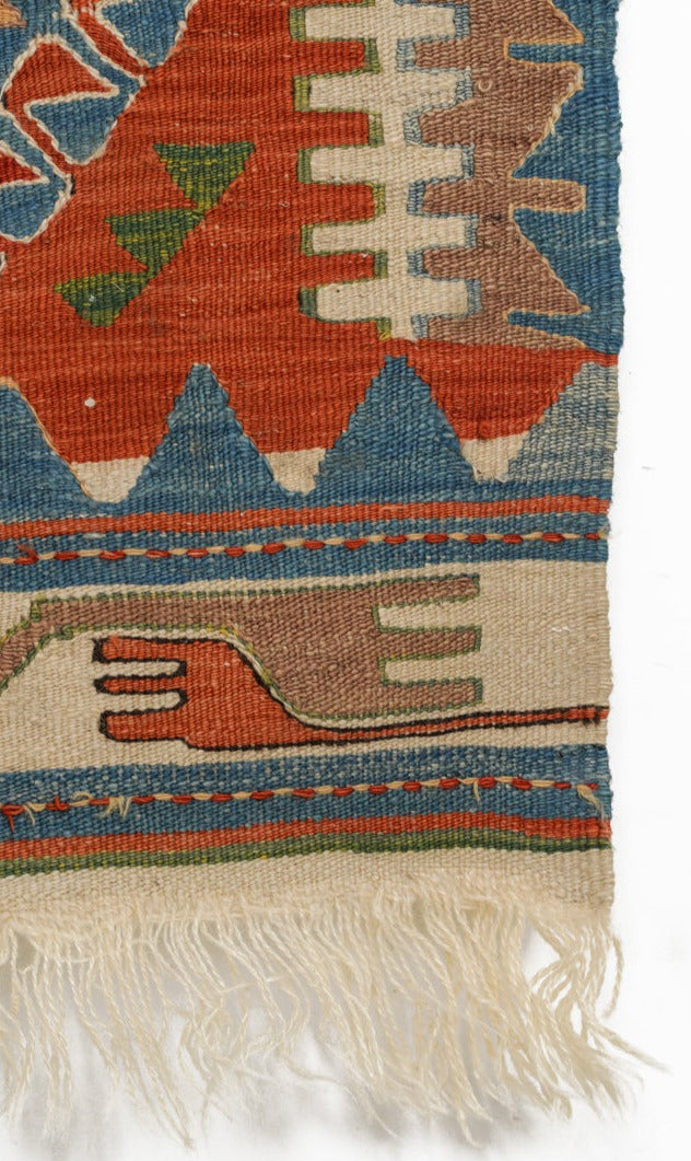 Vintage Turkish Tribal Kilim 5'7" x 4'3"