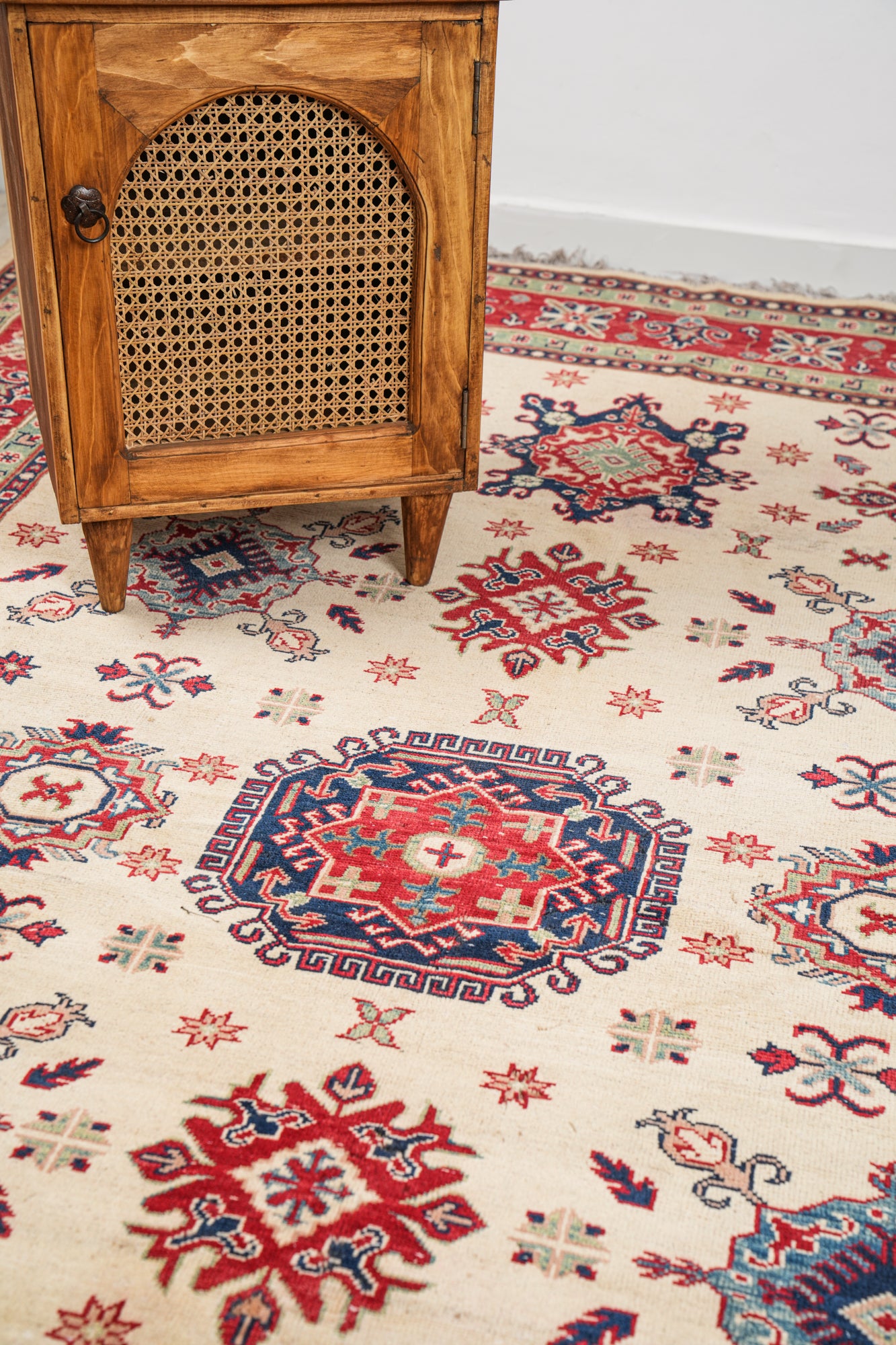 Vintage Afghan Kazak Rug 9'5" x 6'8"