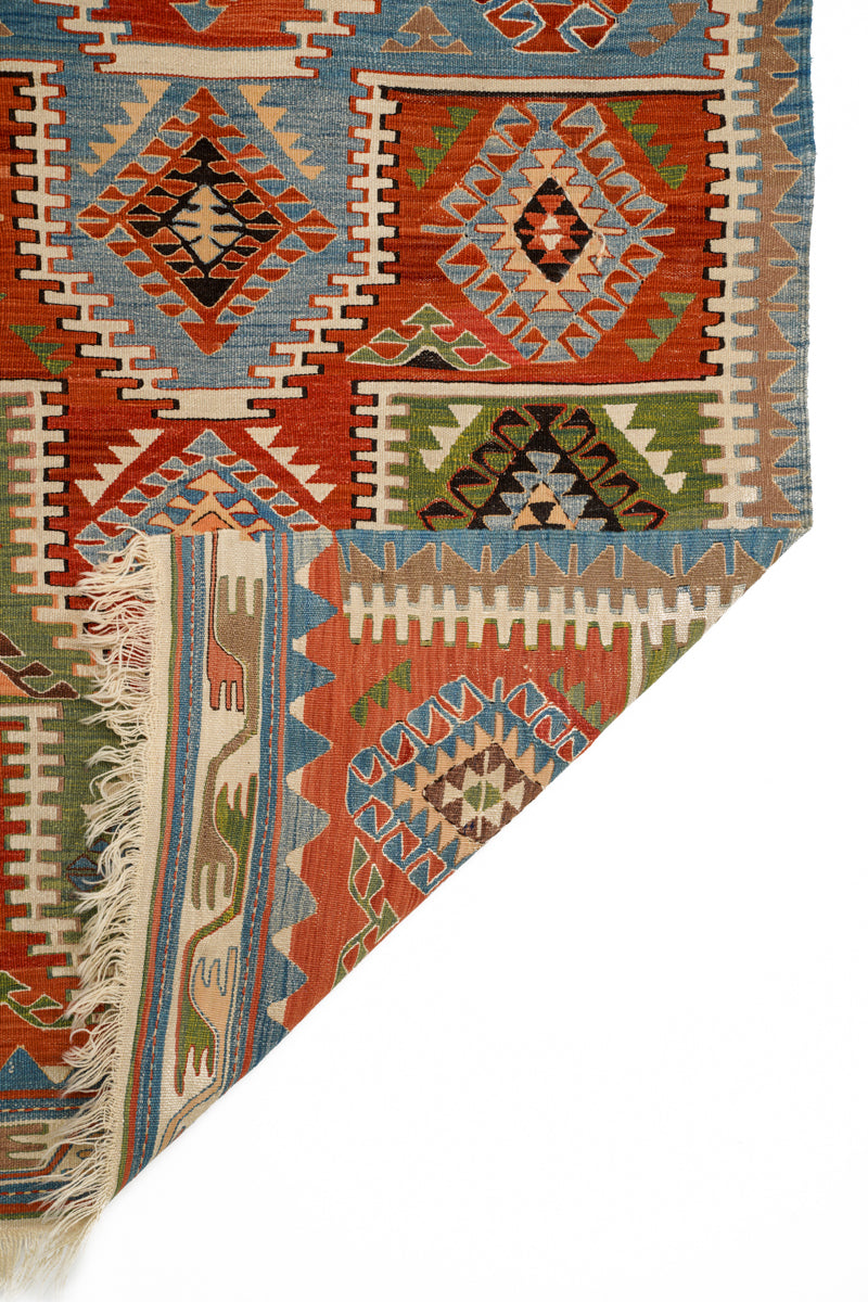 Vintage Turkish Tribal Kilim 5'7" x 4'3"