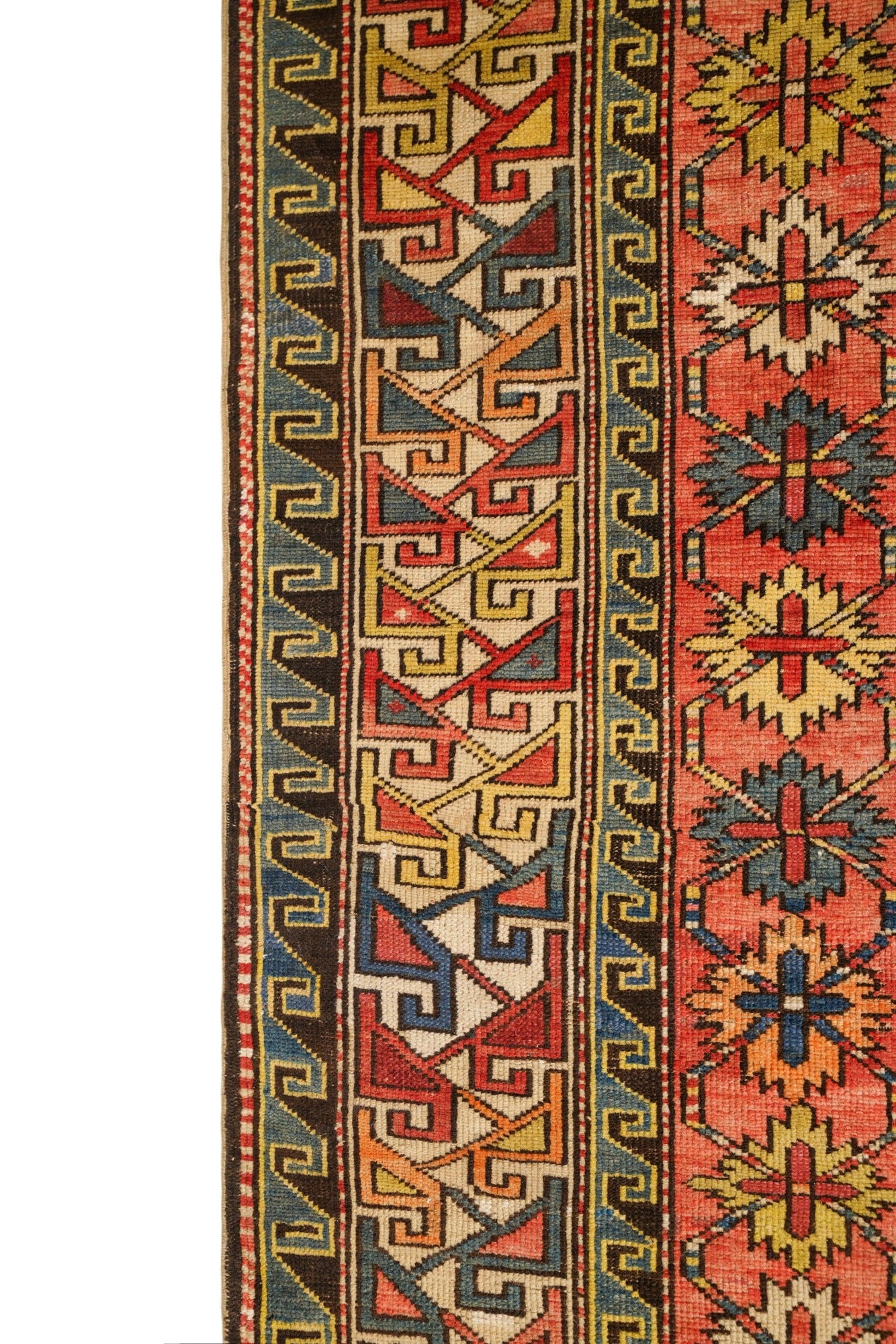Antique Southern Central Caucasian Lesghi Rug 9'2"x 5'9"