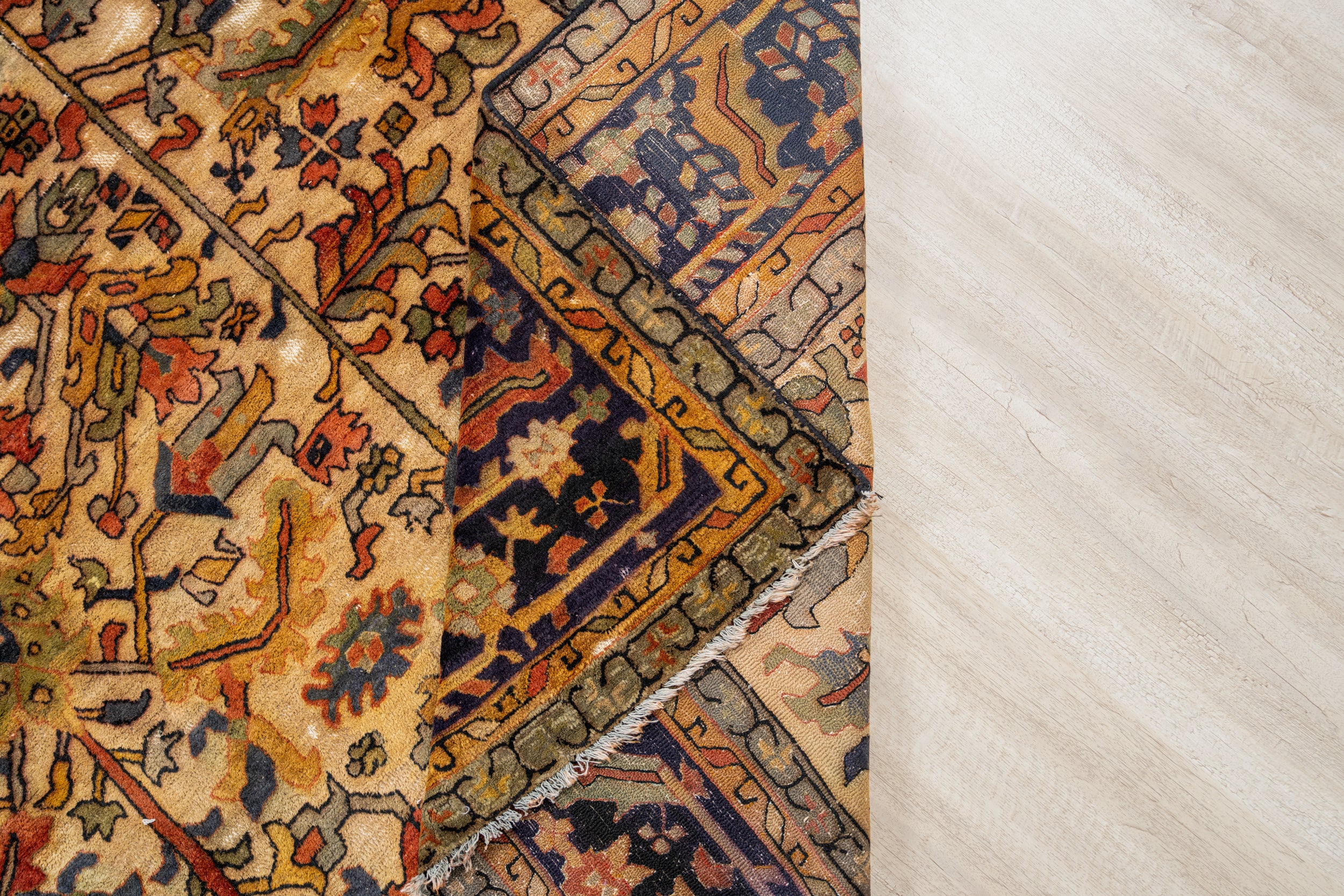 Antique German Hand-Hooked Rug 12'x 9'