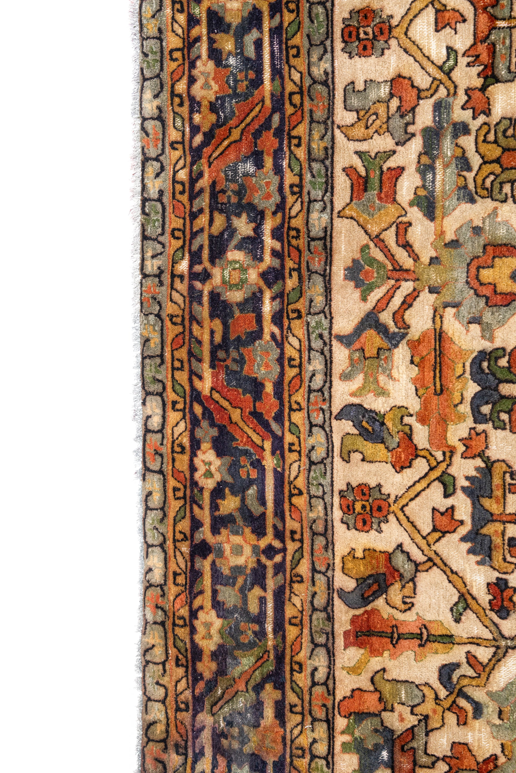 Antique German Hand-Hooked Rug 12'x 9'