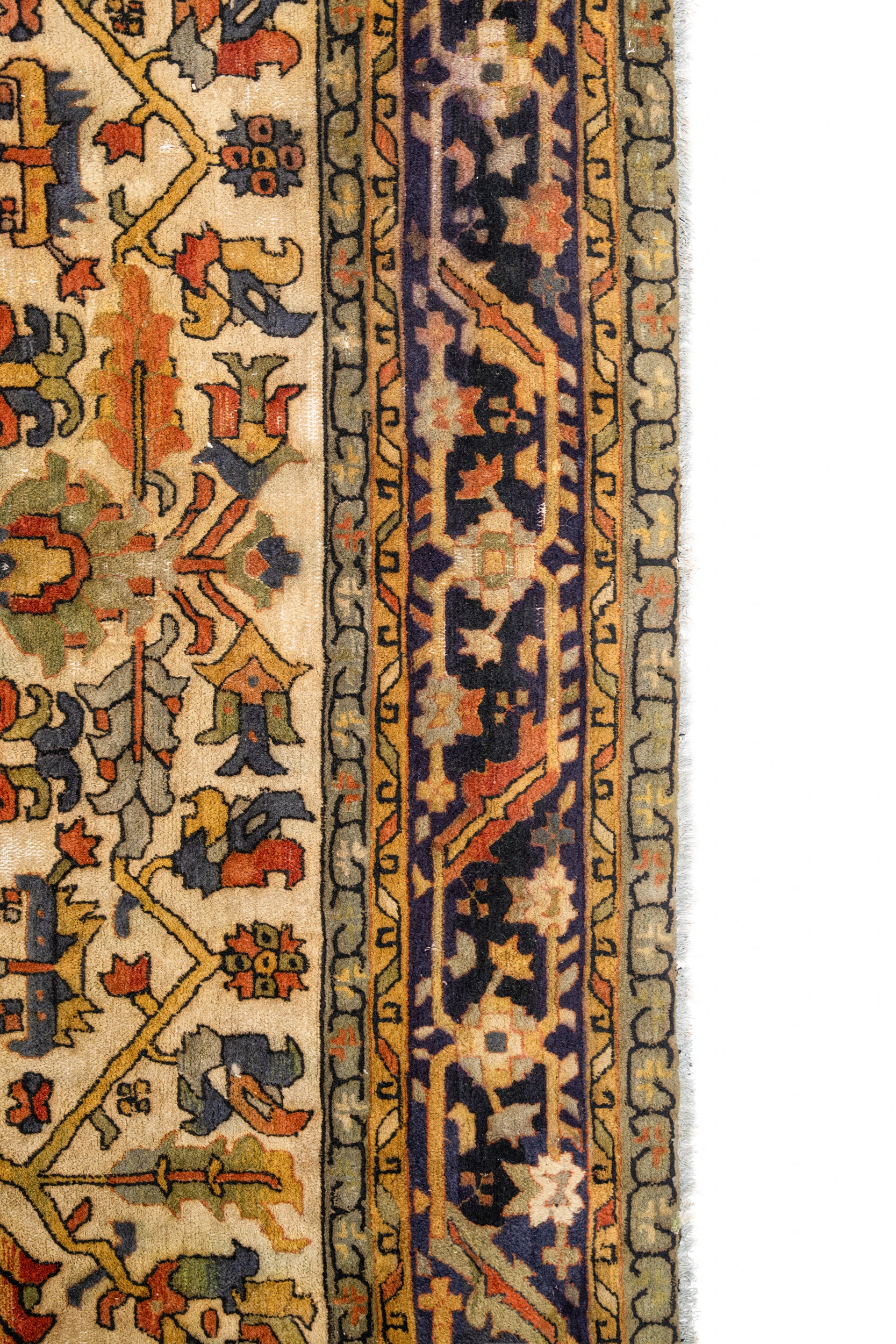 Antique German Hand-Hooked Rug 12'x 9'