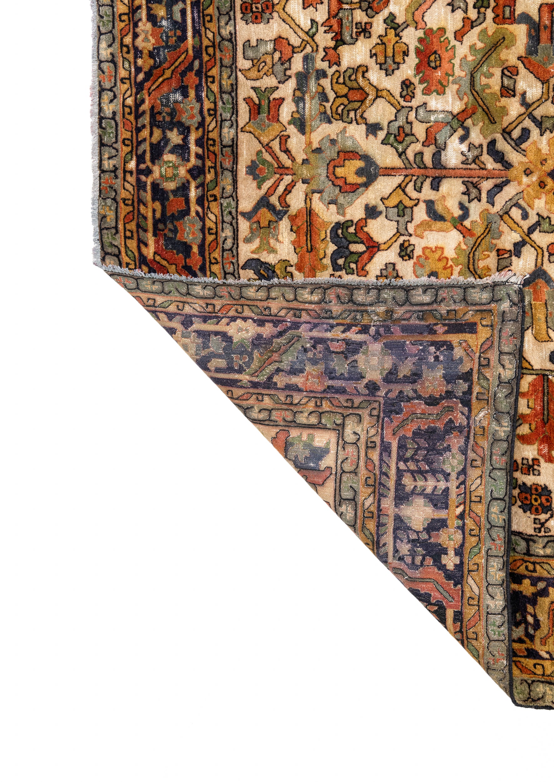 Antique German Hand-Hooked Rug 12'x 9'