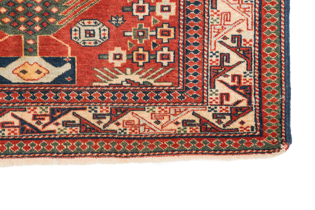 Vintage Turkish Shirvan Hallway Rug 9'6" x 3'