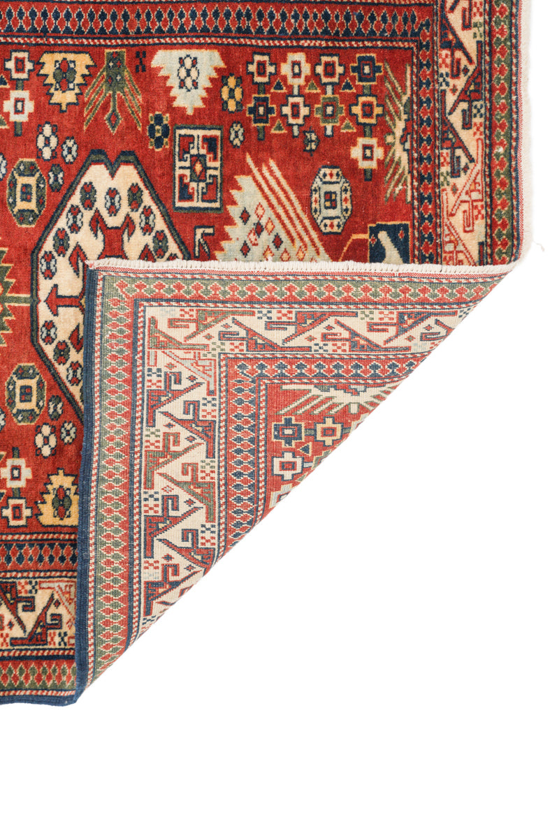Vintage Turkish Shirvan Hallway Rug 9'6" x 3'