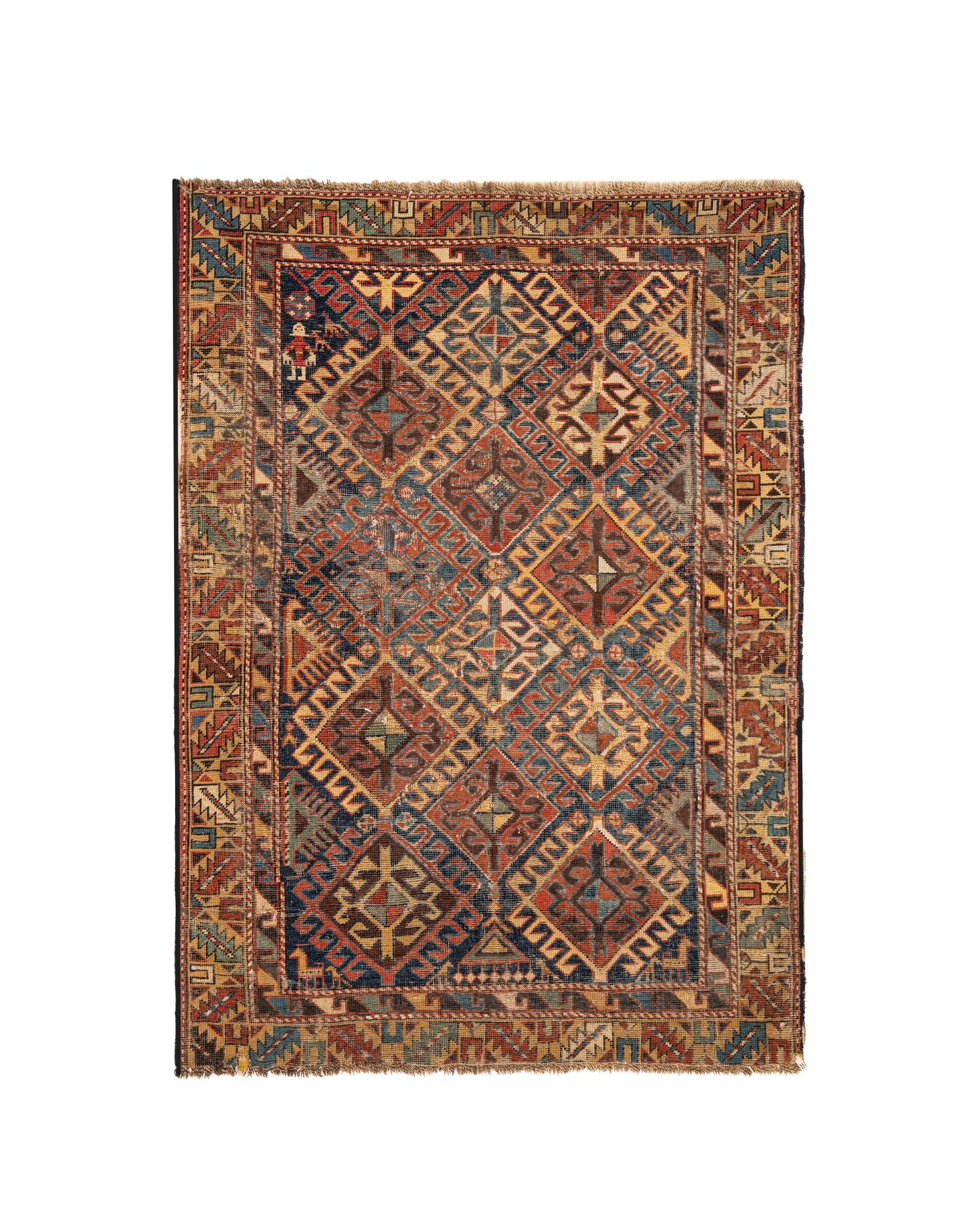 Antique Caucasian Shirvan Rug 4'2" x 3'