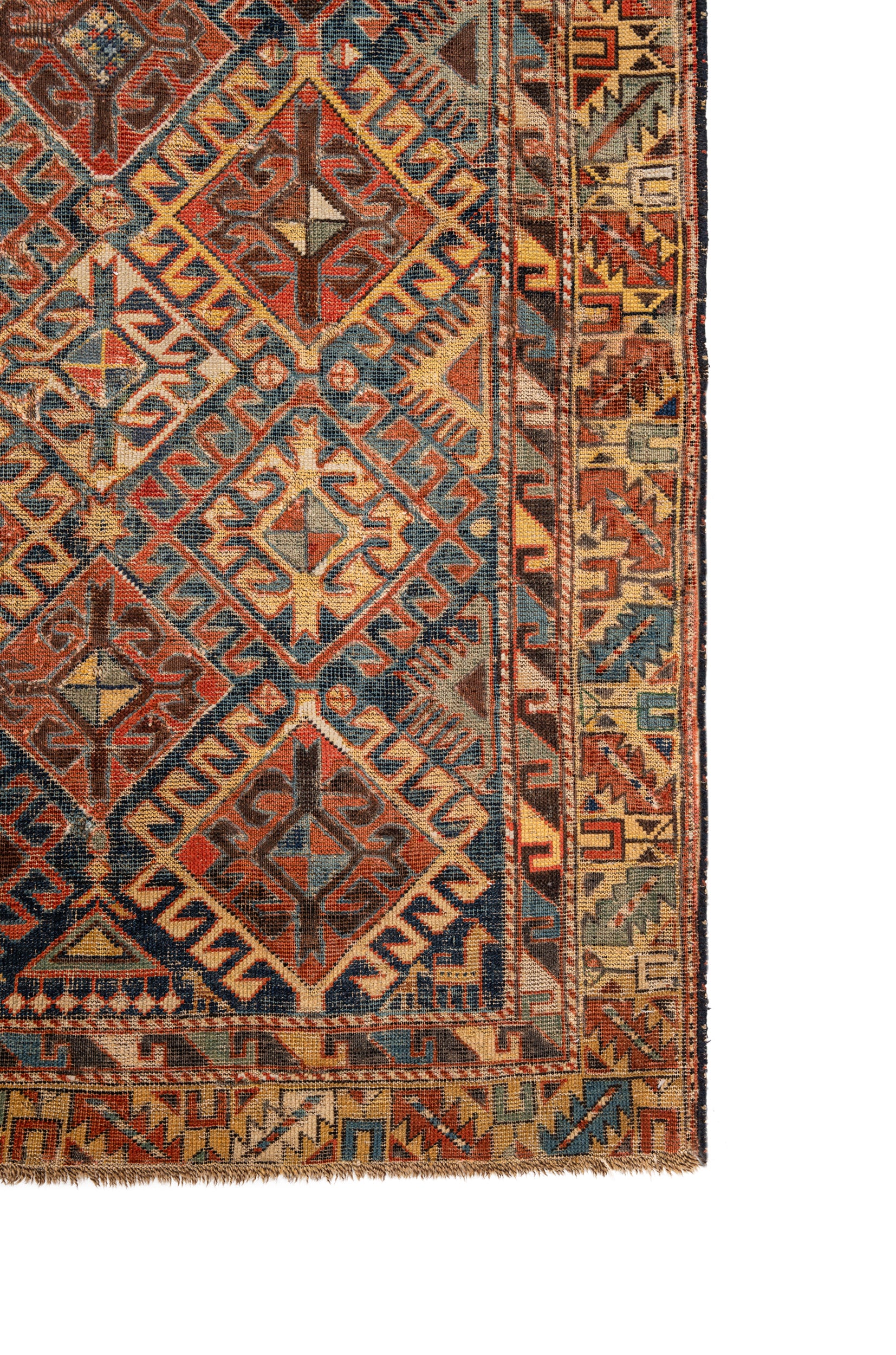 Antique Caucasian Shirvan Rug 4'2" x 3'