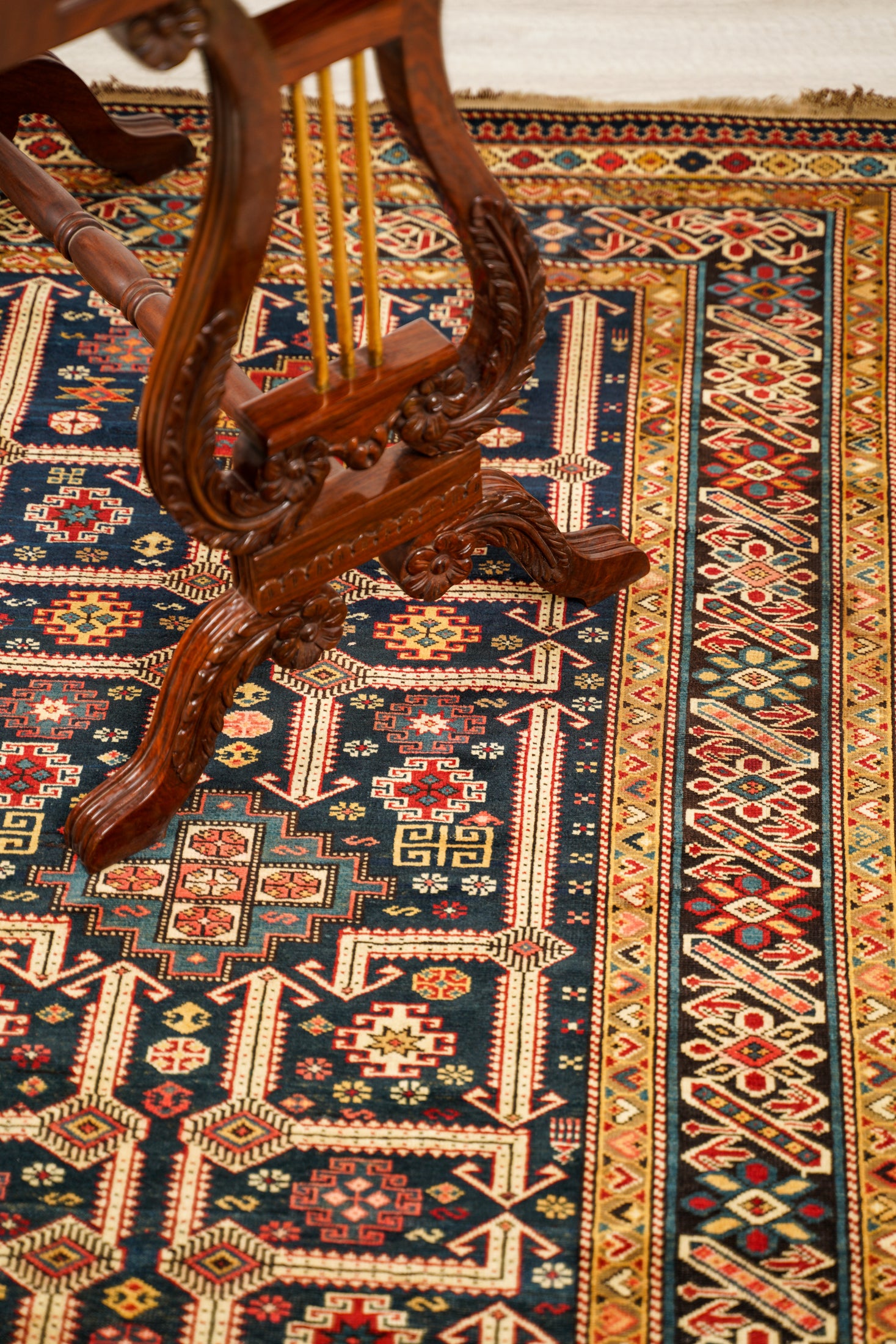 Antique Caucasian Shirvan Chichi Rug 5'9" x 4'