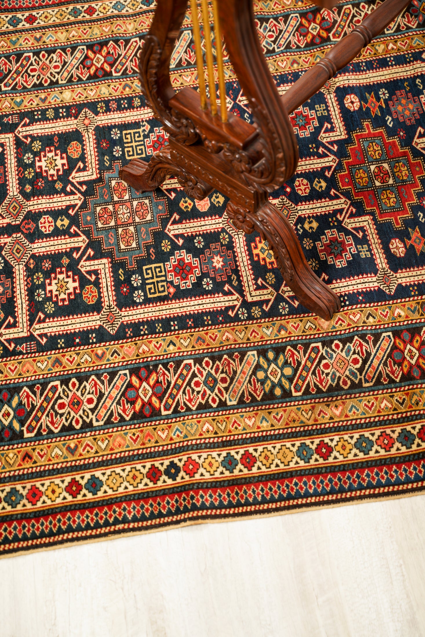 Antique Caucasian Shirvan Chichi Rug 5'9" x 4'