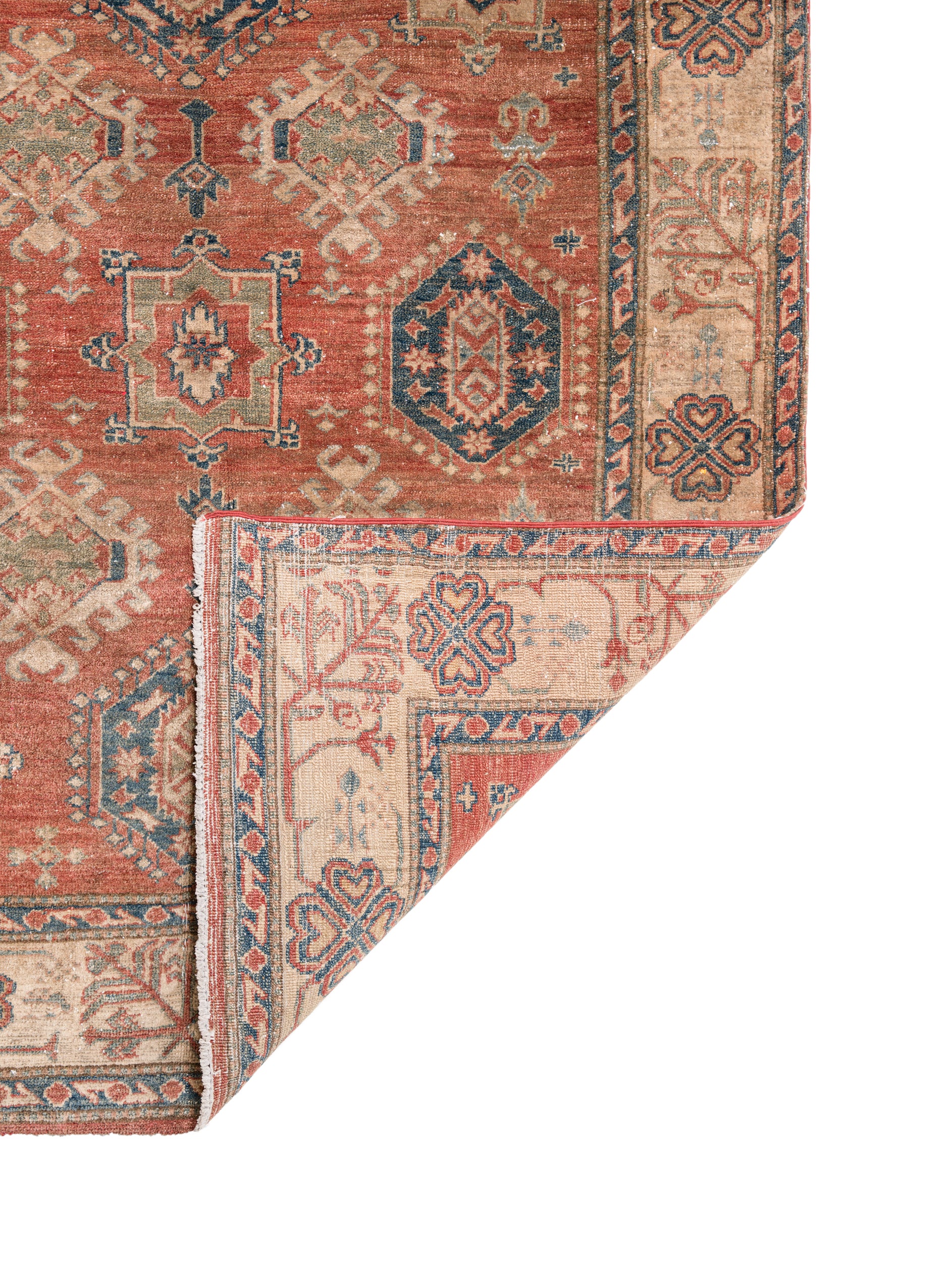 Vintage Afghan Kazak Rug 6' x 5'