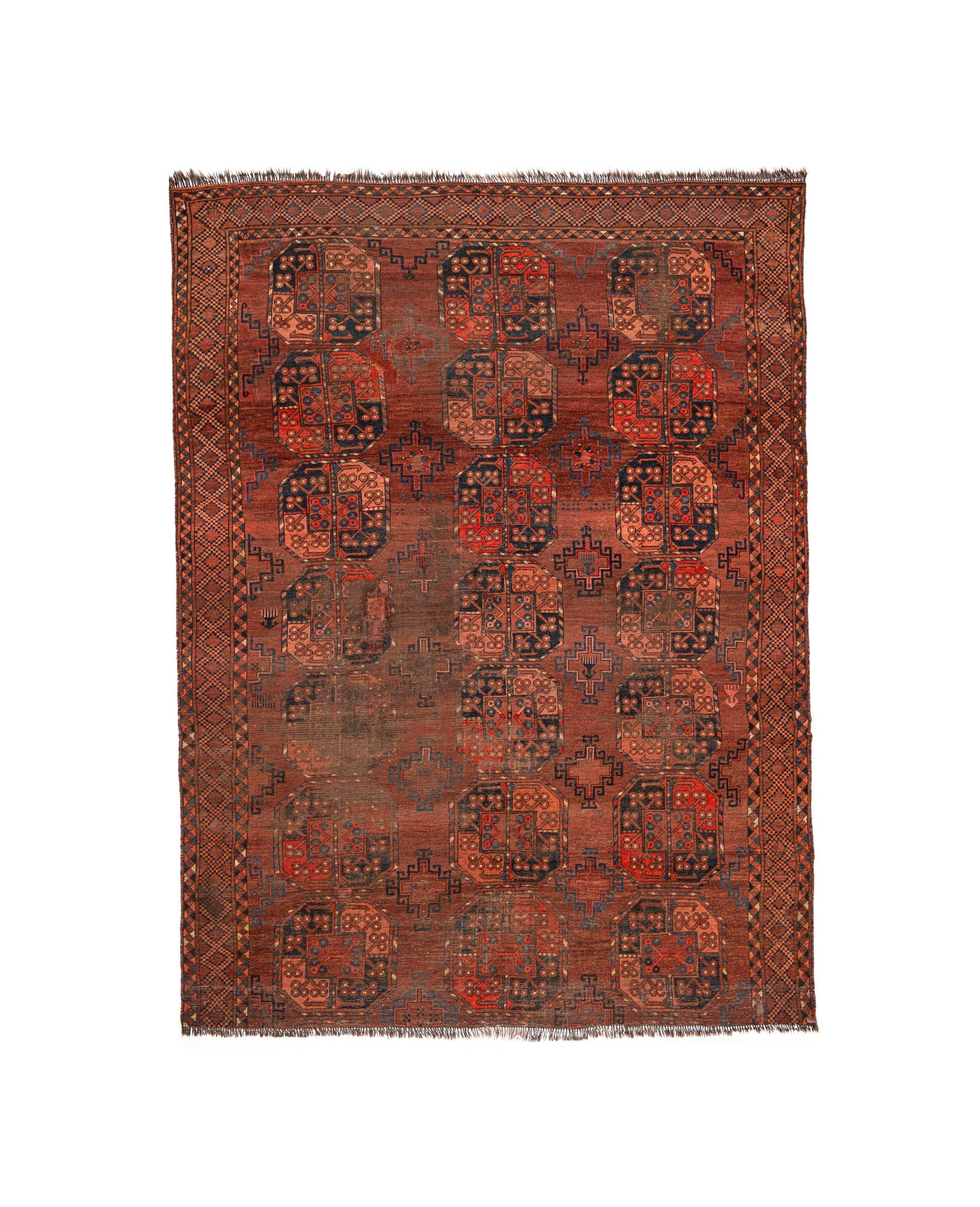 Antique Turkmen Ersari Rug 8'9" X 6'7"