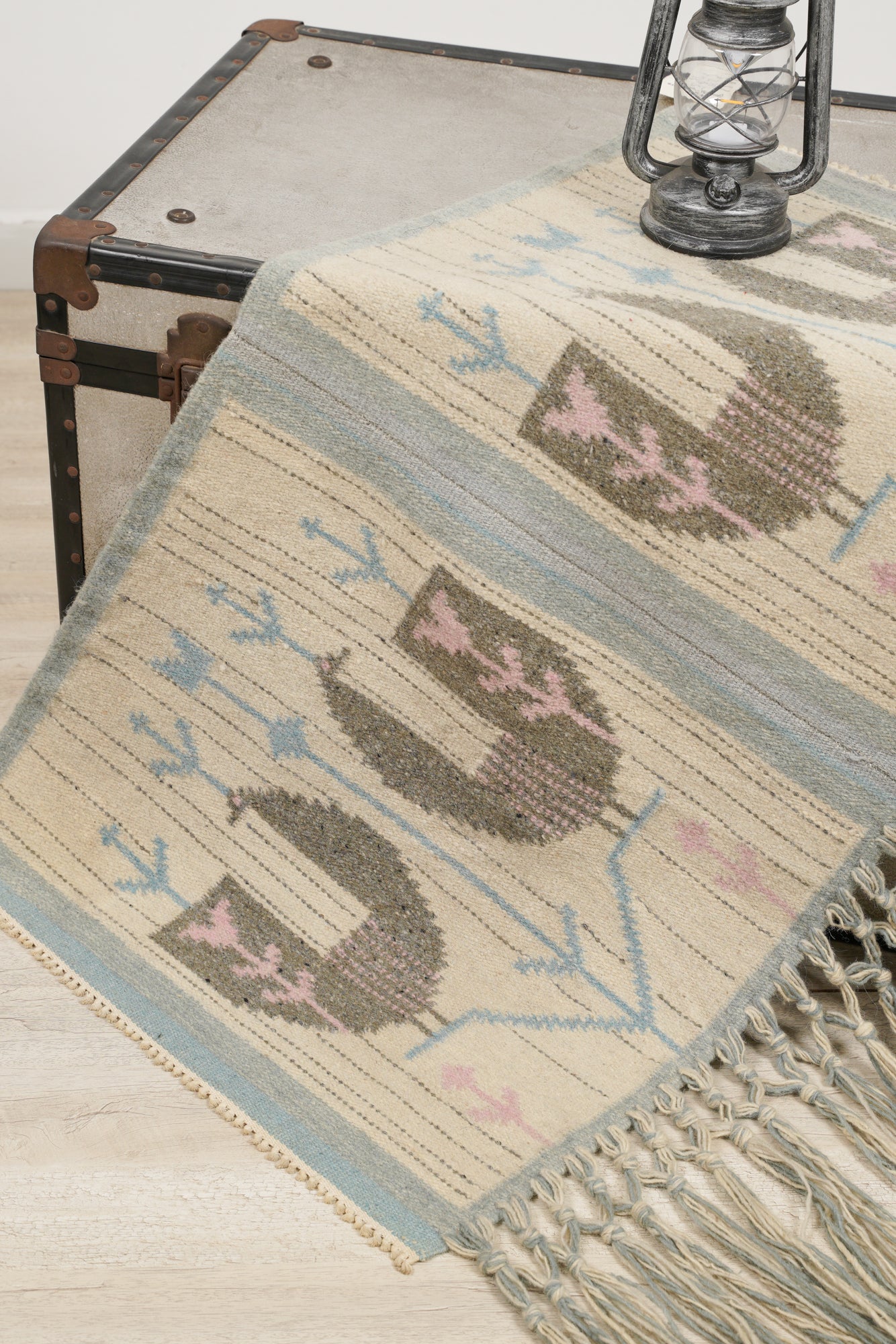 Vintage Swedish wool tapestry 3'5" x 1'10"