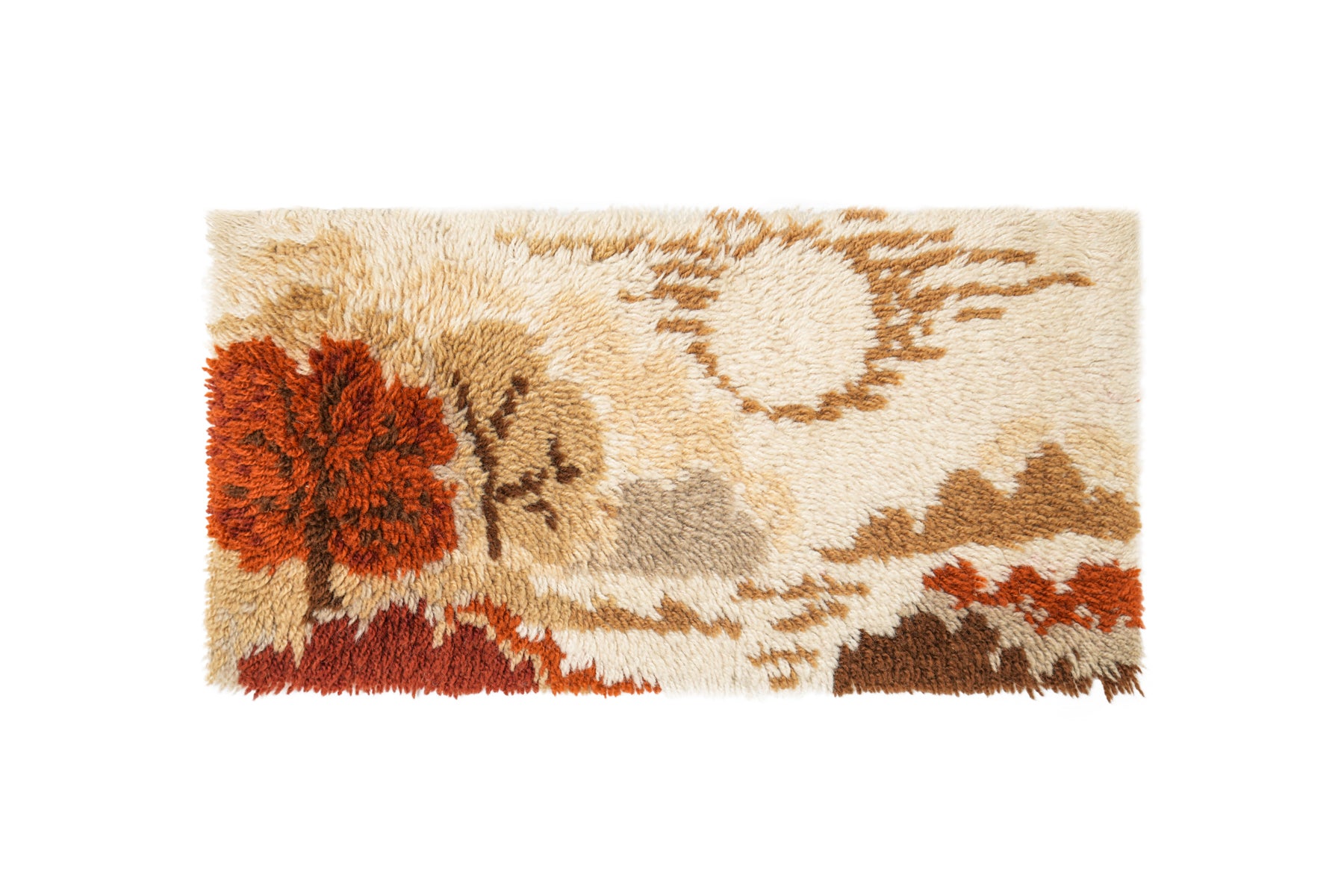 Vintage Scandinavian Rya Rug 2' x 1'