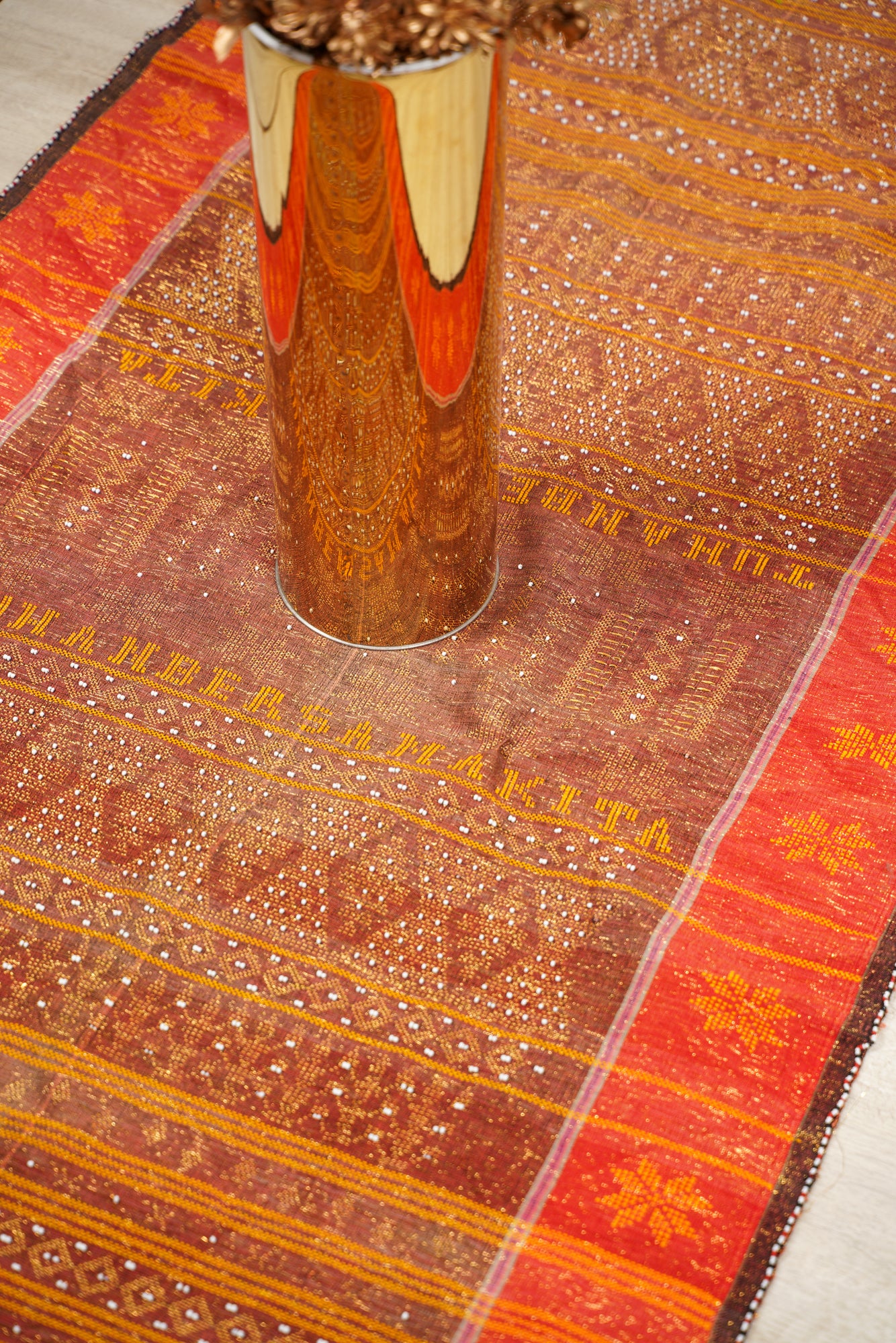 vintage indonesian Ulos Batak Textile 6'4" x 2'9"