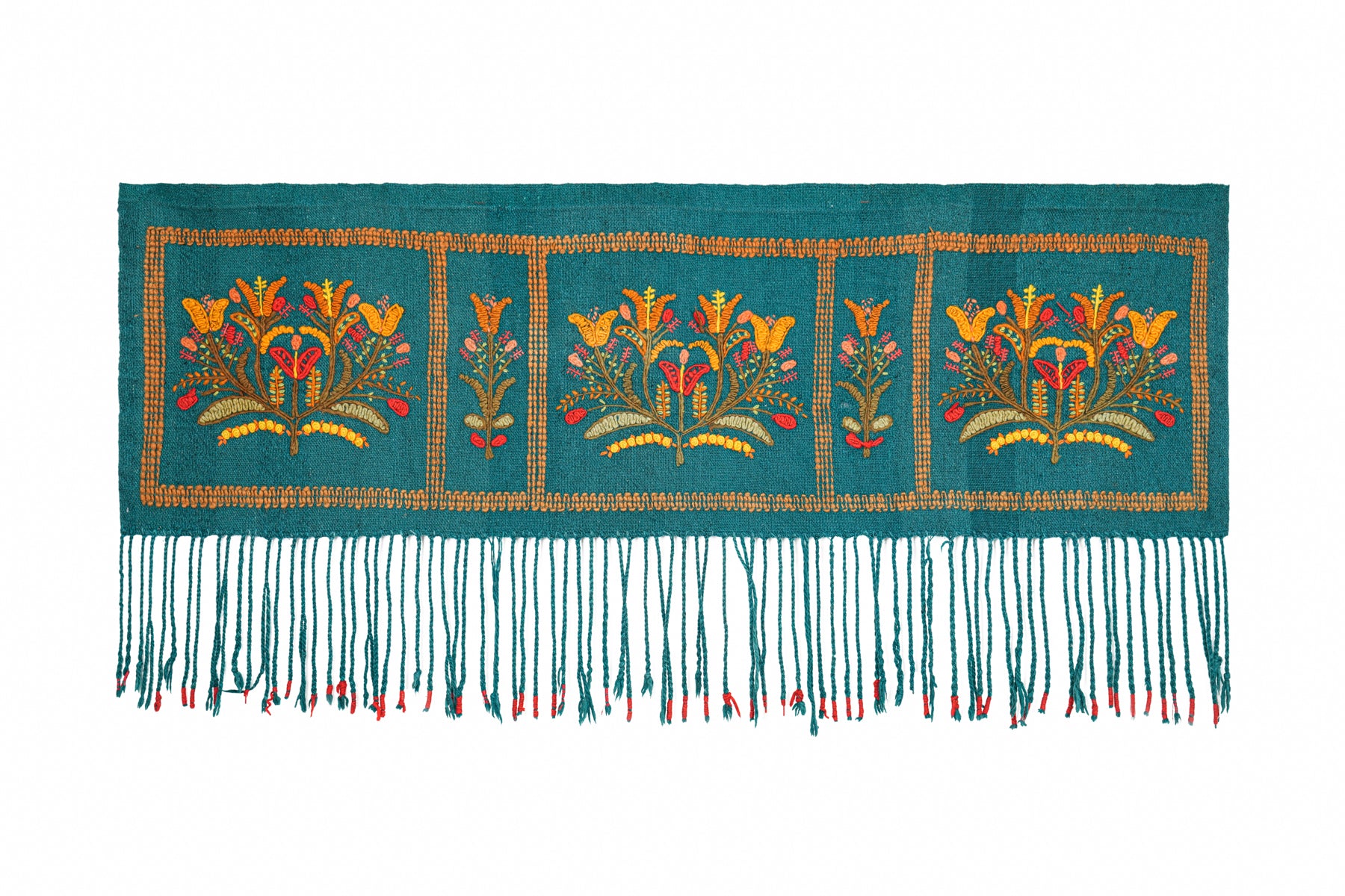 Vintage European Floral embroidery 5'10" x 2'