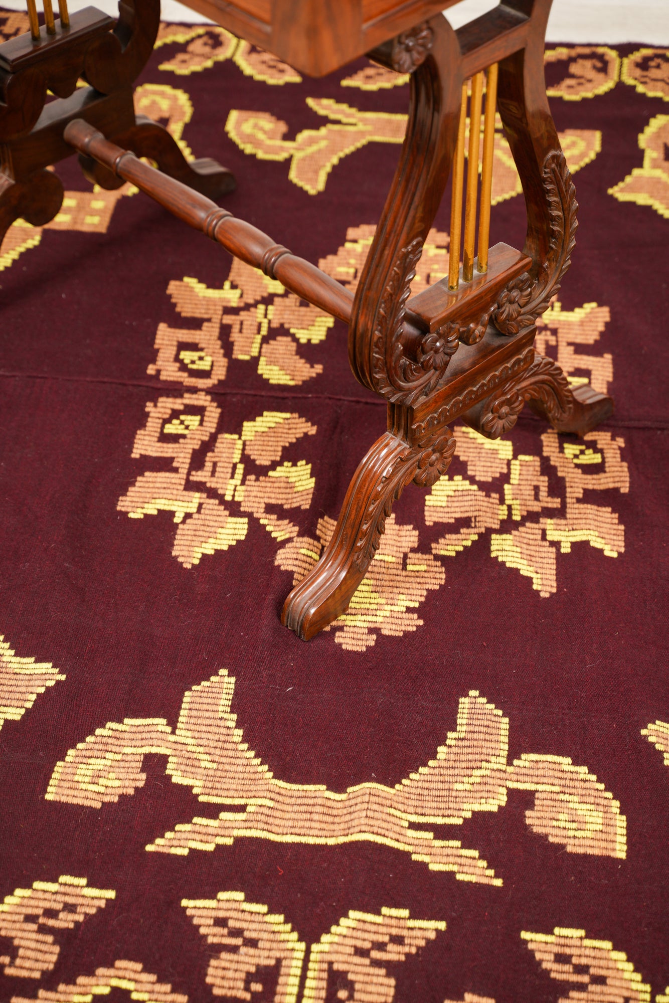 Vintage Romanian Embroidery textile 5'6" x 5'9"