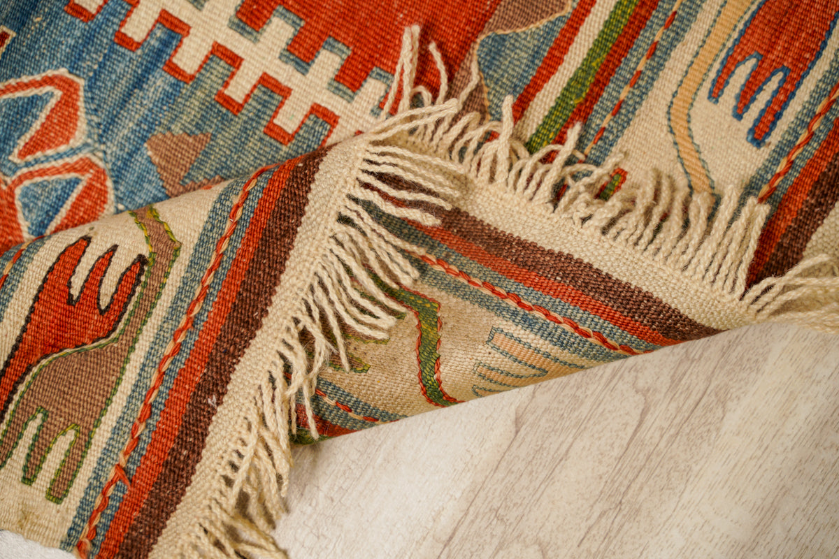 Vintage Turkish Tribal Kilim 5'7" x 4'3"