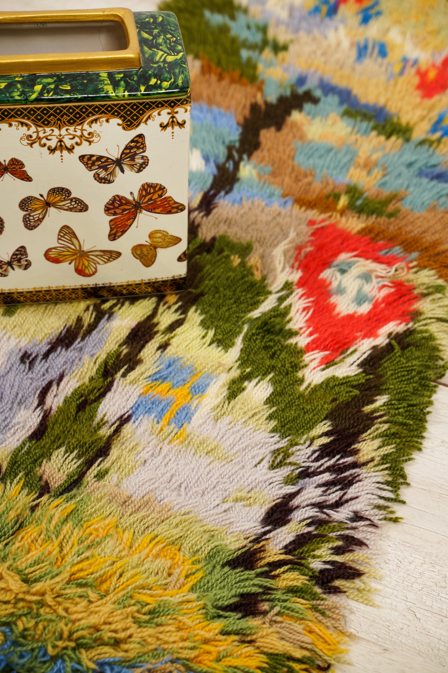 VINTAGE SCANDINAVIAN RYA RUG 3'1" x 1'3"