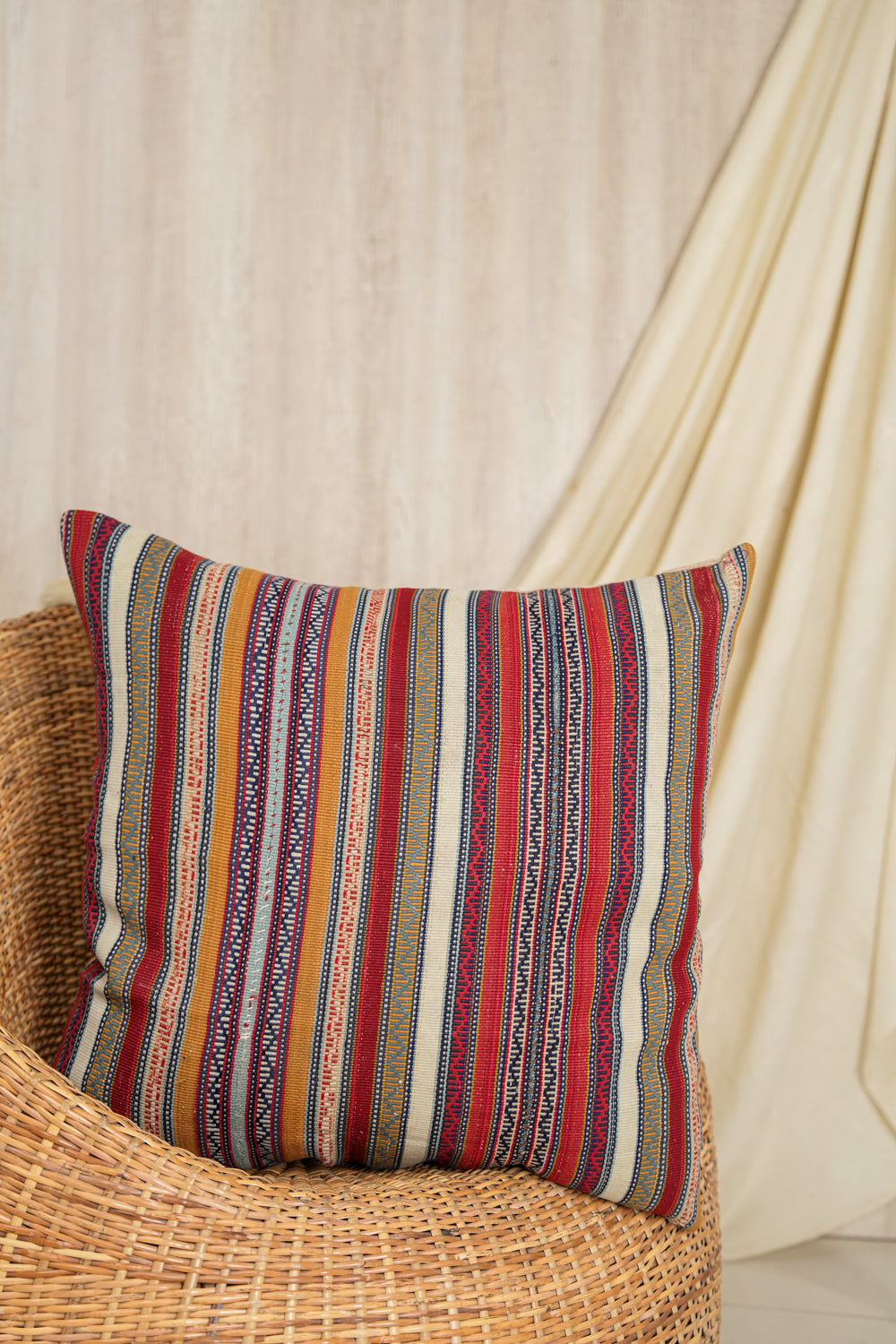 Vintage Caucasian Jajim Cushion 2' x 2'