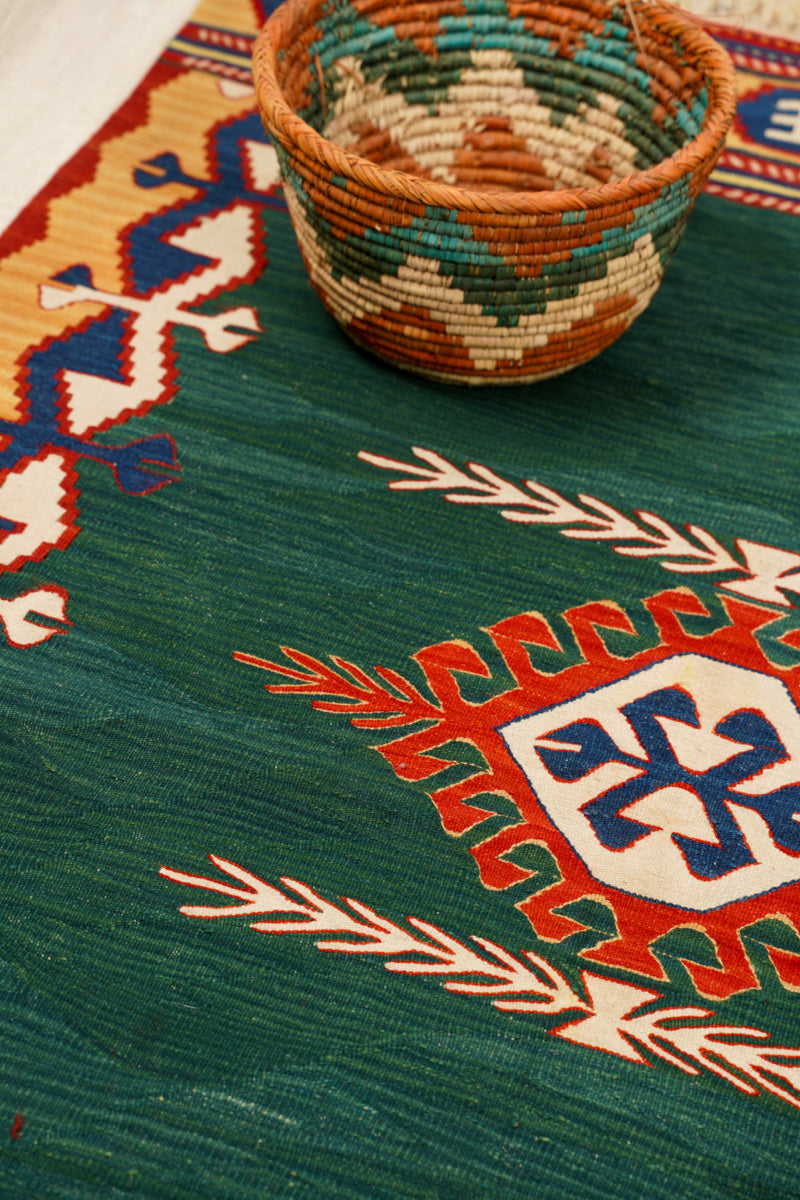 Vintage Turkish Tribal Kilim 5'4" x 3'8"