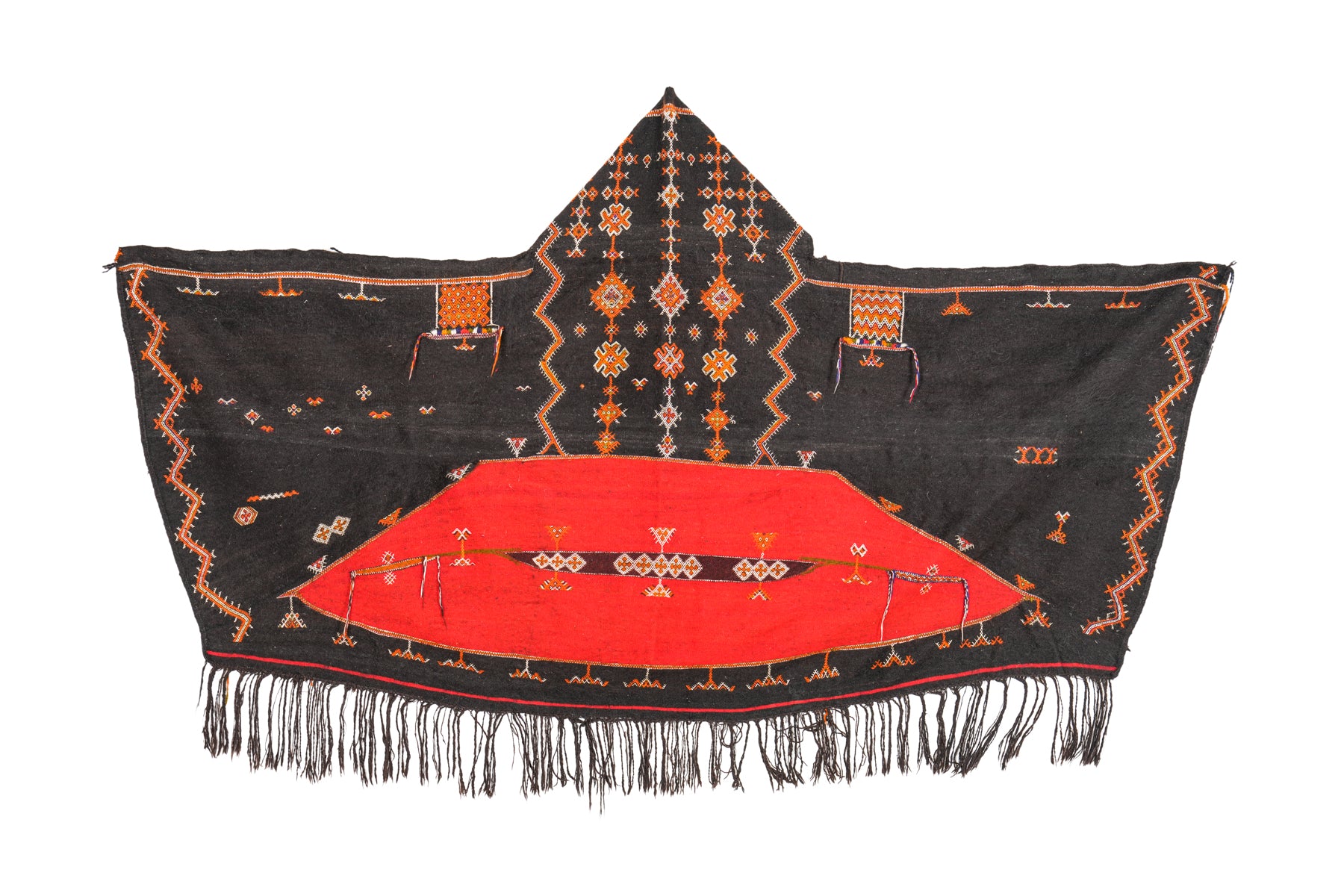 Vintage Moroccan cape AKHNIF 7'1" x 4'5"