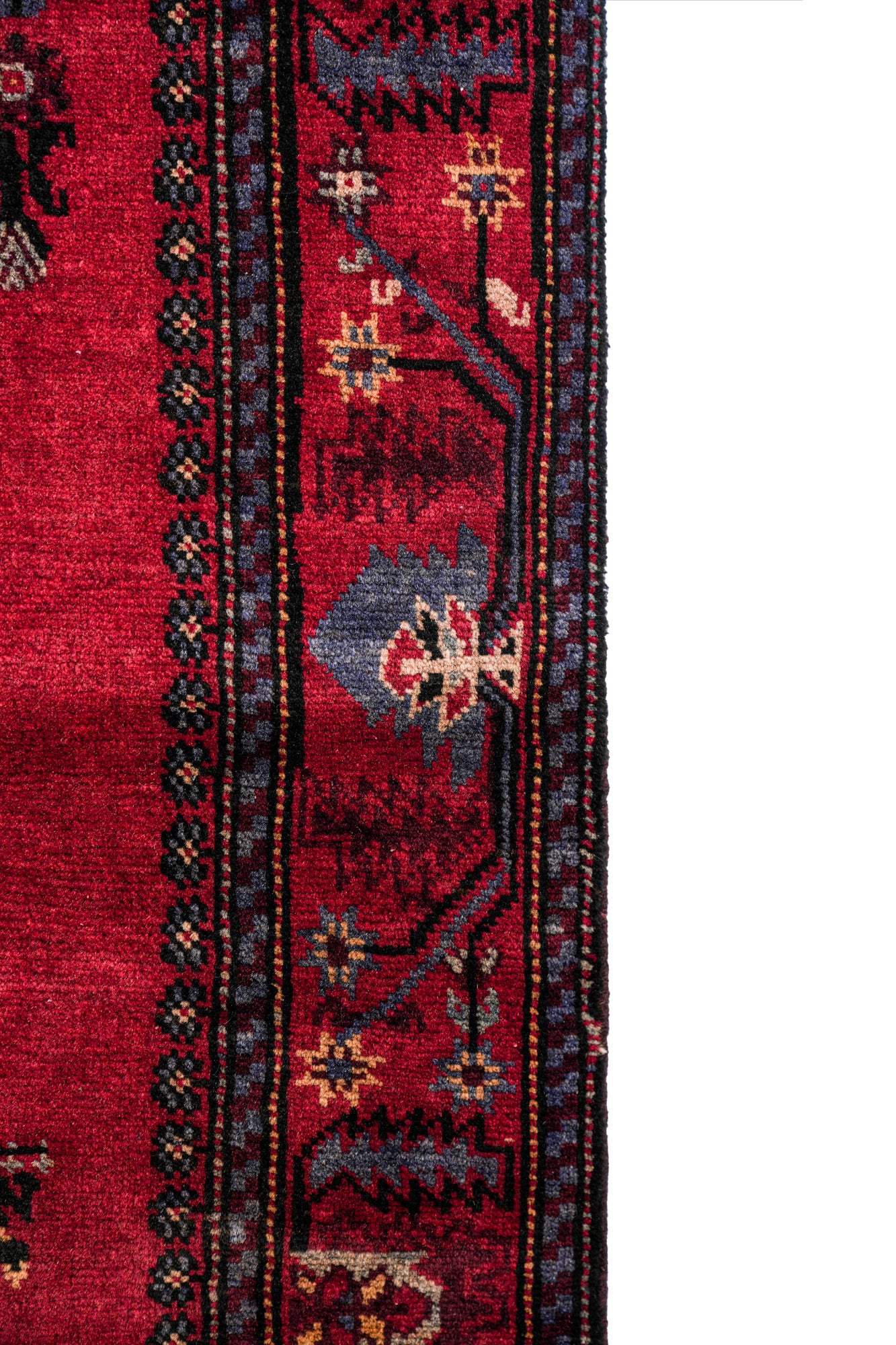 vintage baloch vase rug 4'8" x 2'9"