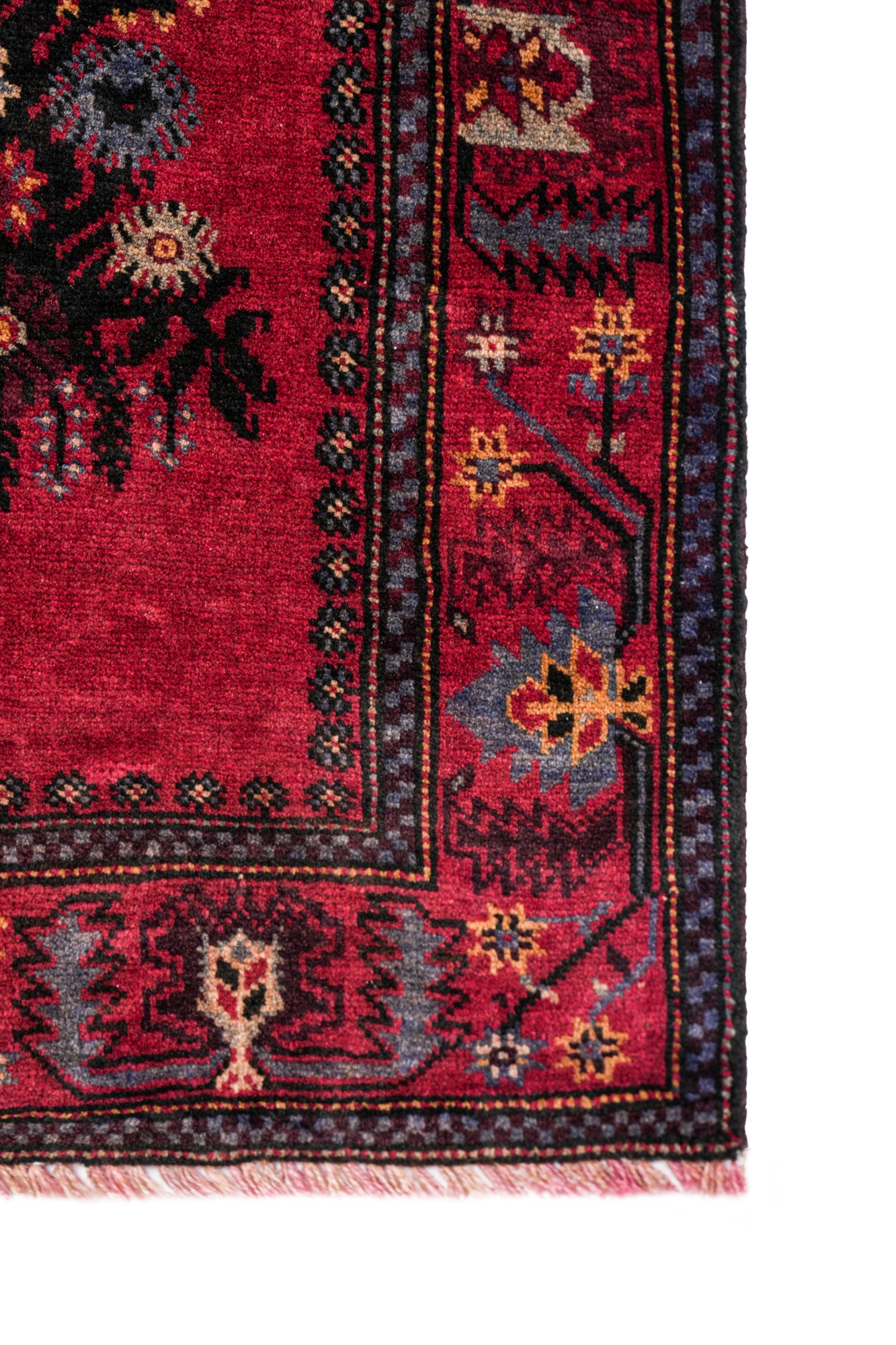 vintage baloch vase rug 4'8" x 2'9"