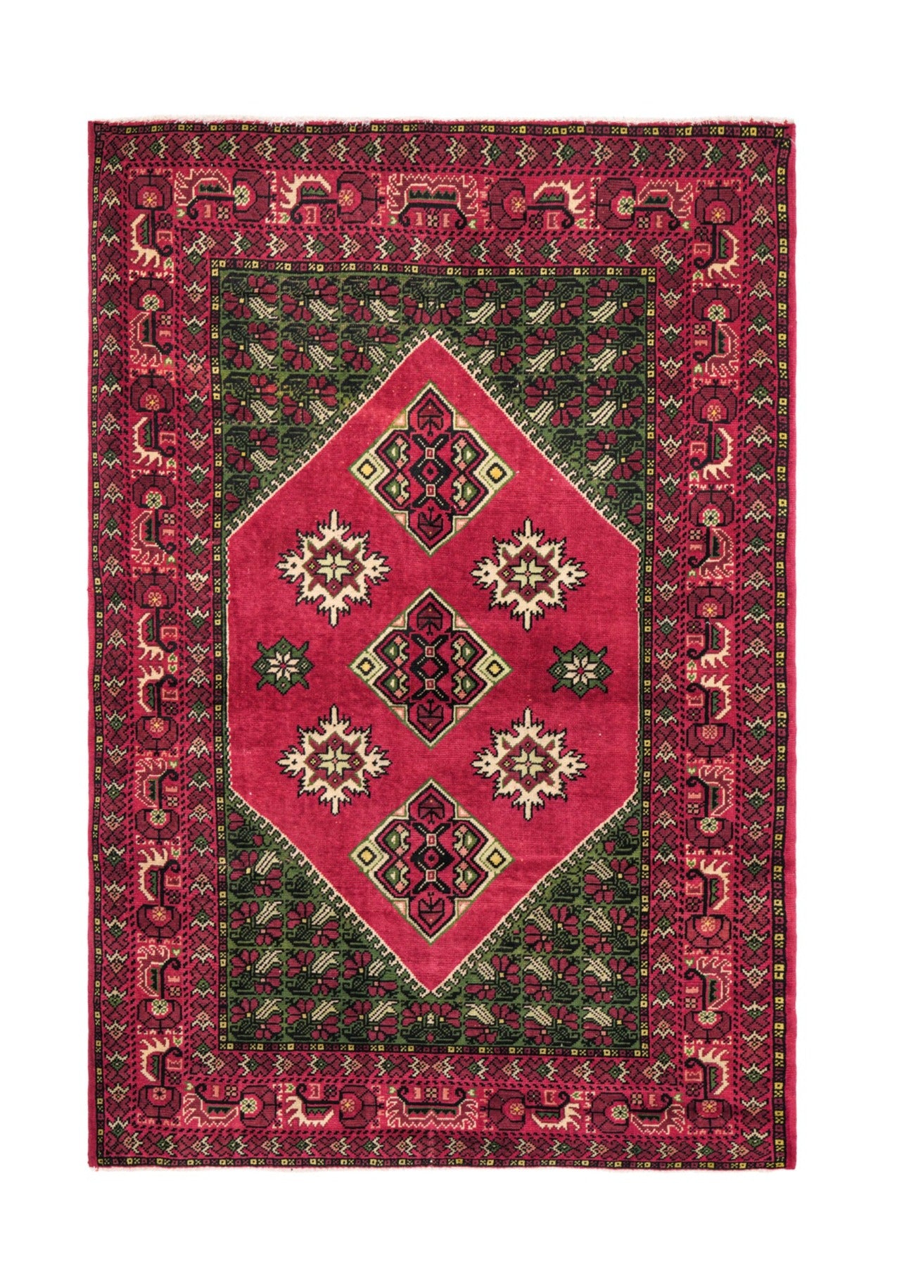 Vintage Rbati Moroccan Rug 5'9" x 4'