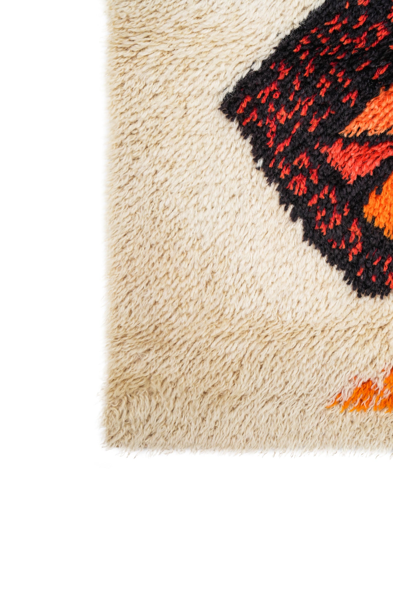 Vintage Scandinavian Rya Rug 3'2" x 2'4" (Danish EGE)