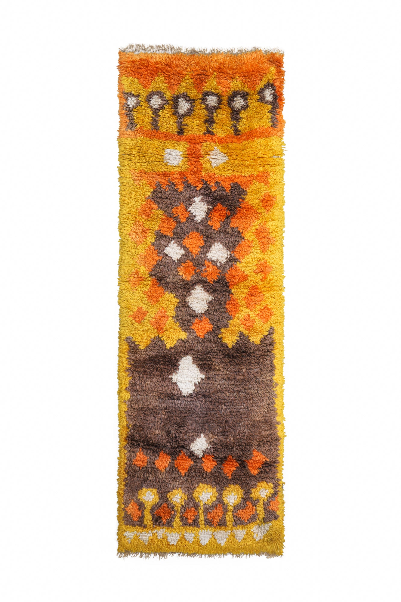 Vintage Scandinavian Rya Rug 5' x 1'9"