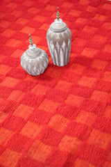 Vintage Moroccan Checkerboard Kilim 8'1" x 6'6"