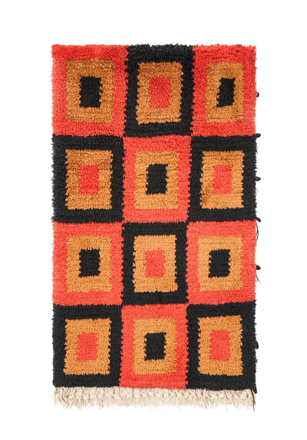Vintage Scandinavian Rya Rug 4' x 2'5"