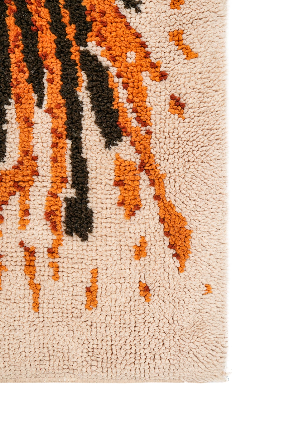 Vintage Scandinavian Rya Shag Rug 5'3" x 2'2"