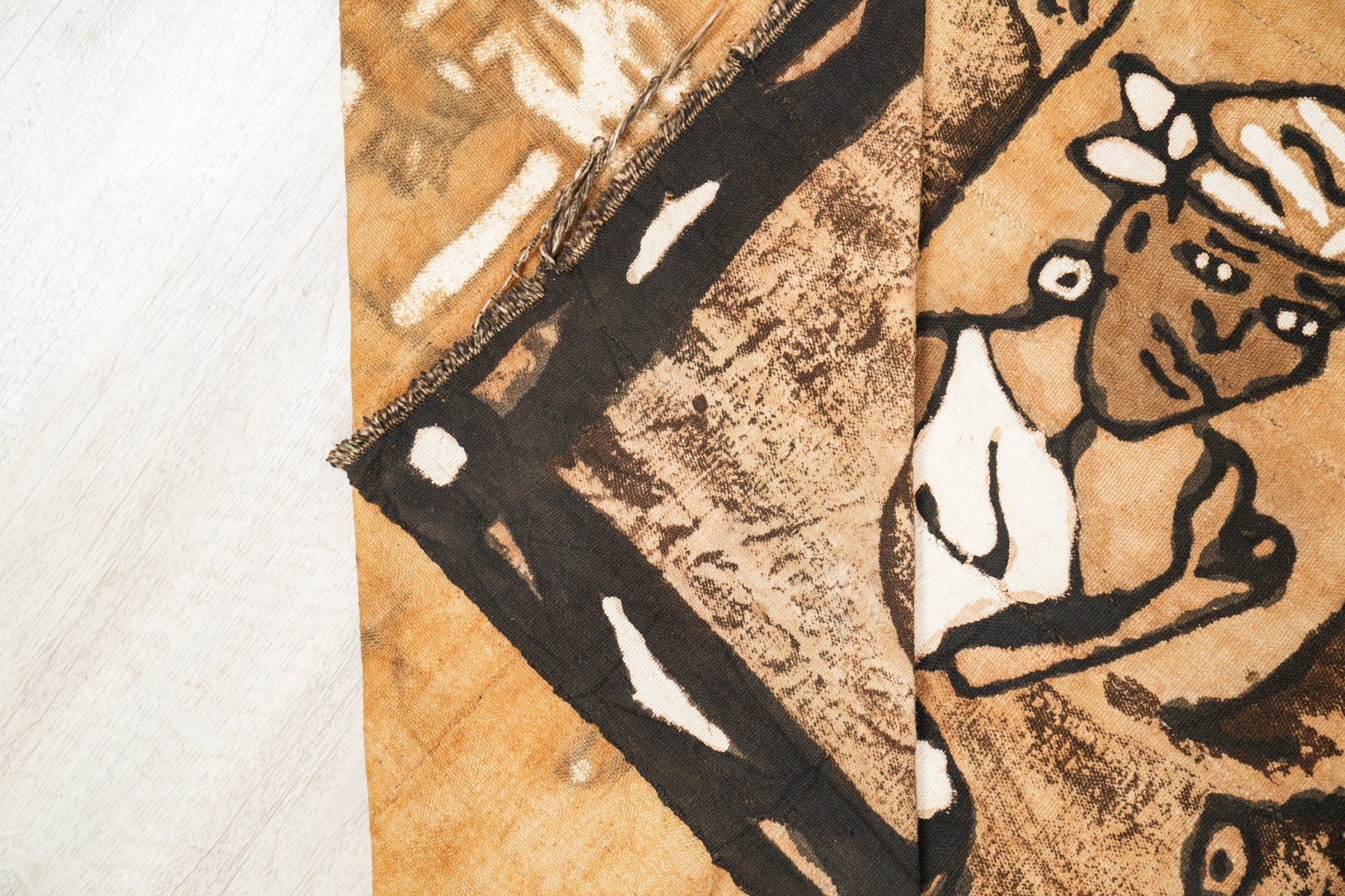 Vintage African Hand Painted Textile 6' x 4'