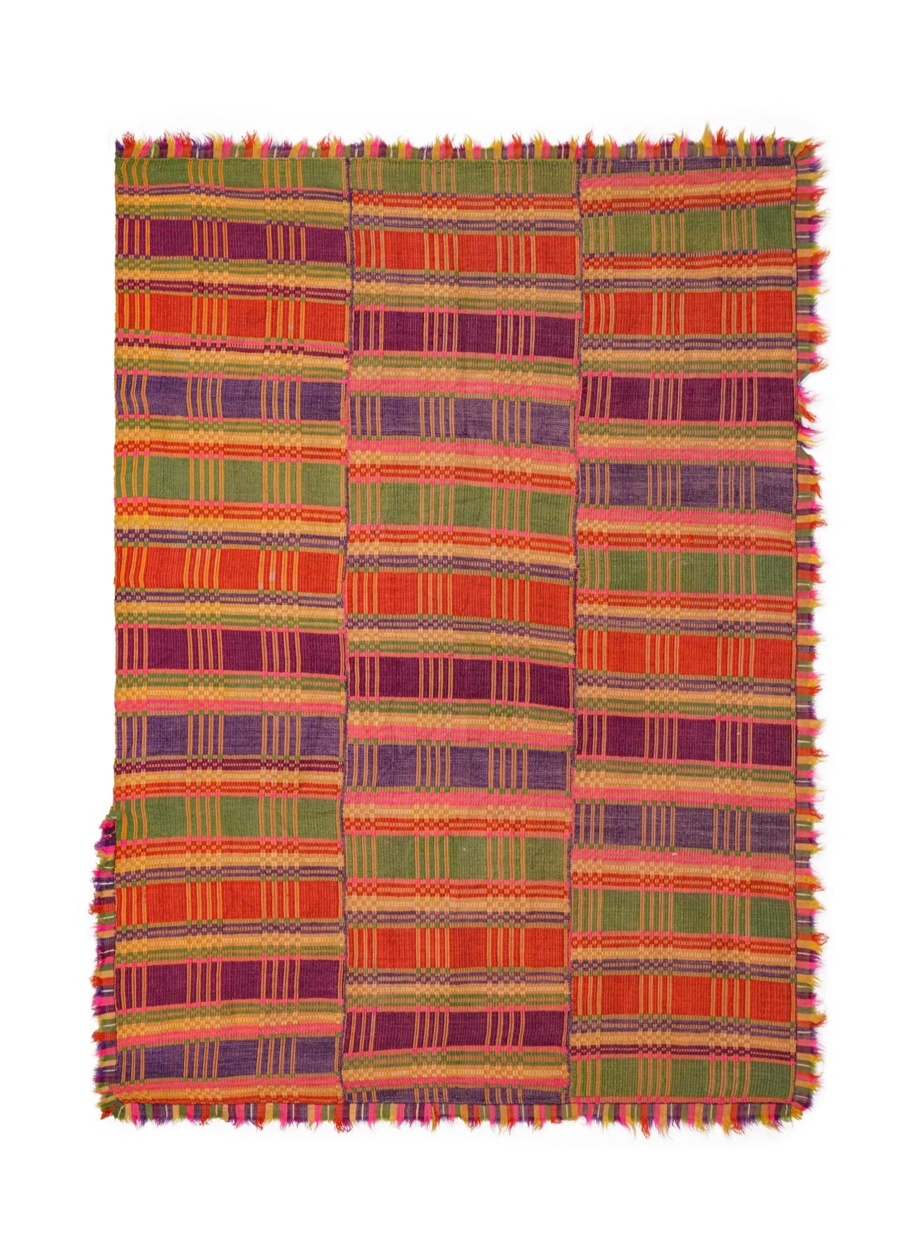 VINTAGE SCANDINAVIAN HAND LOOM TEXTILE 6'5" x 4'7"