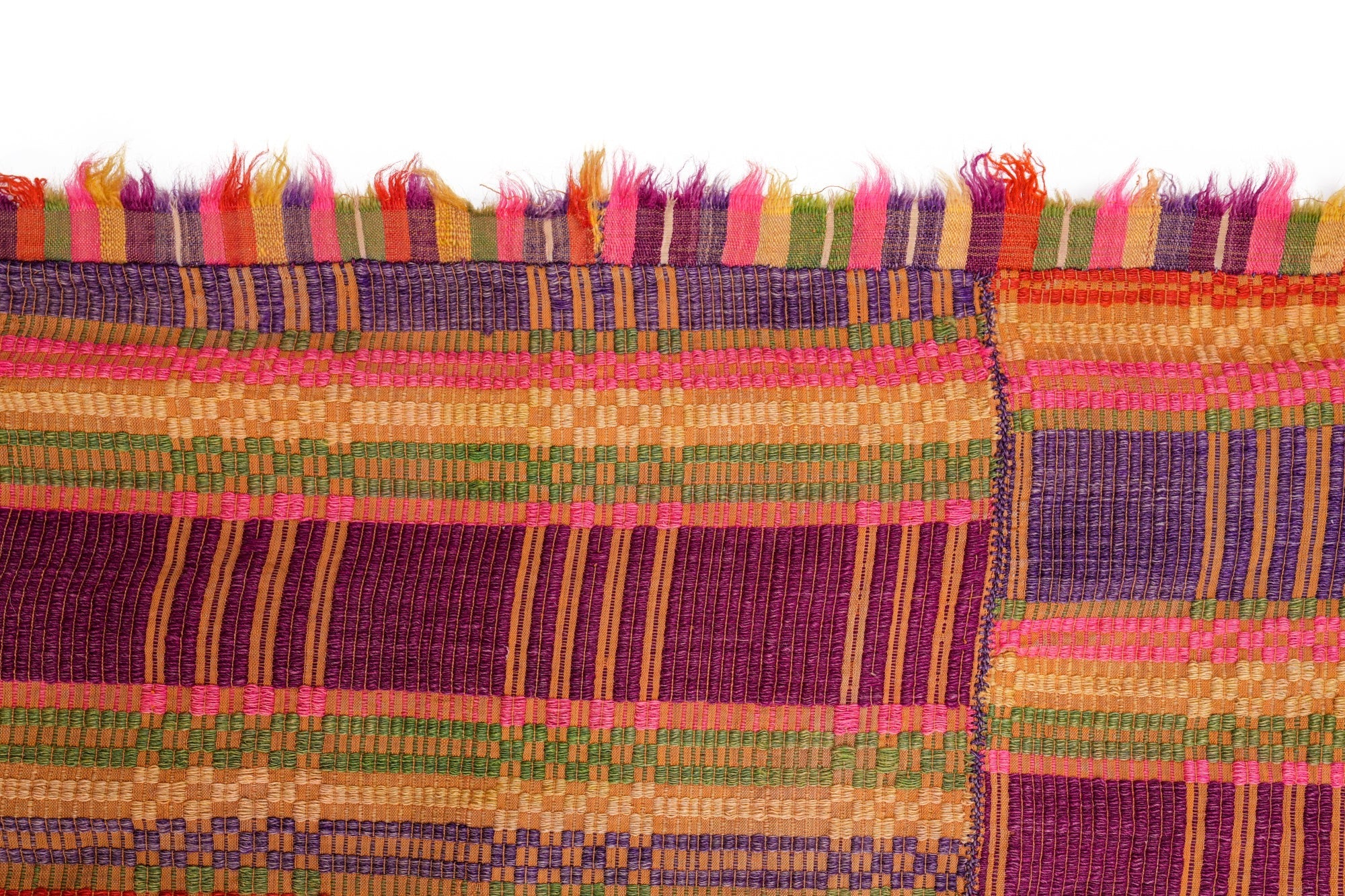 VINTAGE SCANDINAVIAN HAND LOOM TEXTILE 6'5" x 4'7"
