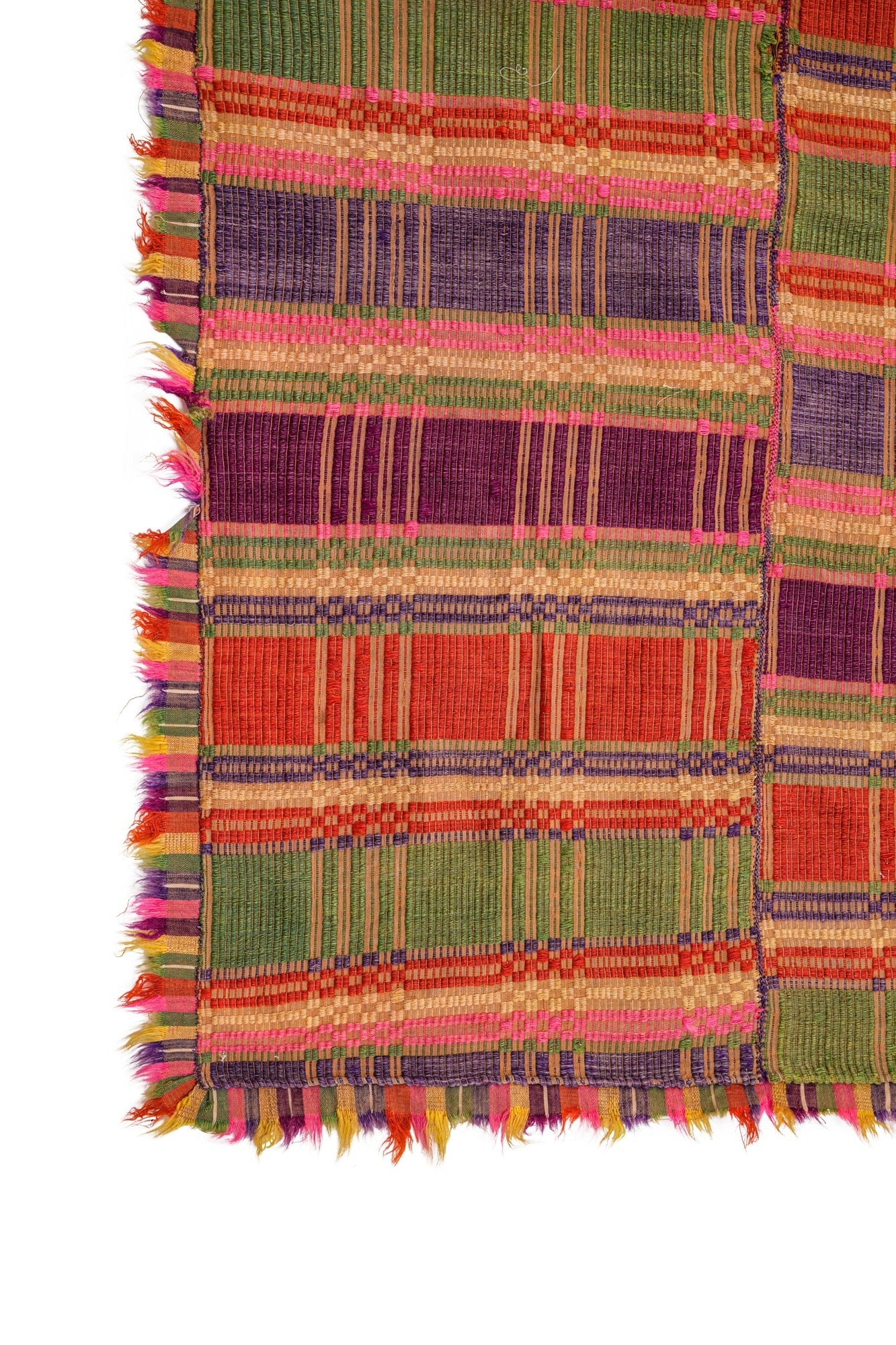 VINTAGE SCANDINAVIAN HAND LOOM TEXTILE 6'5" x 4'7"