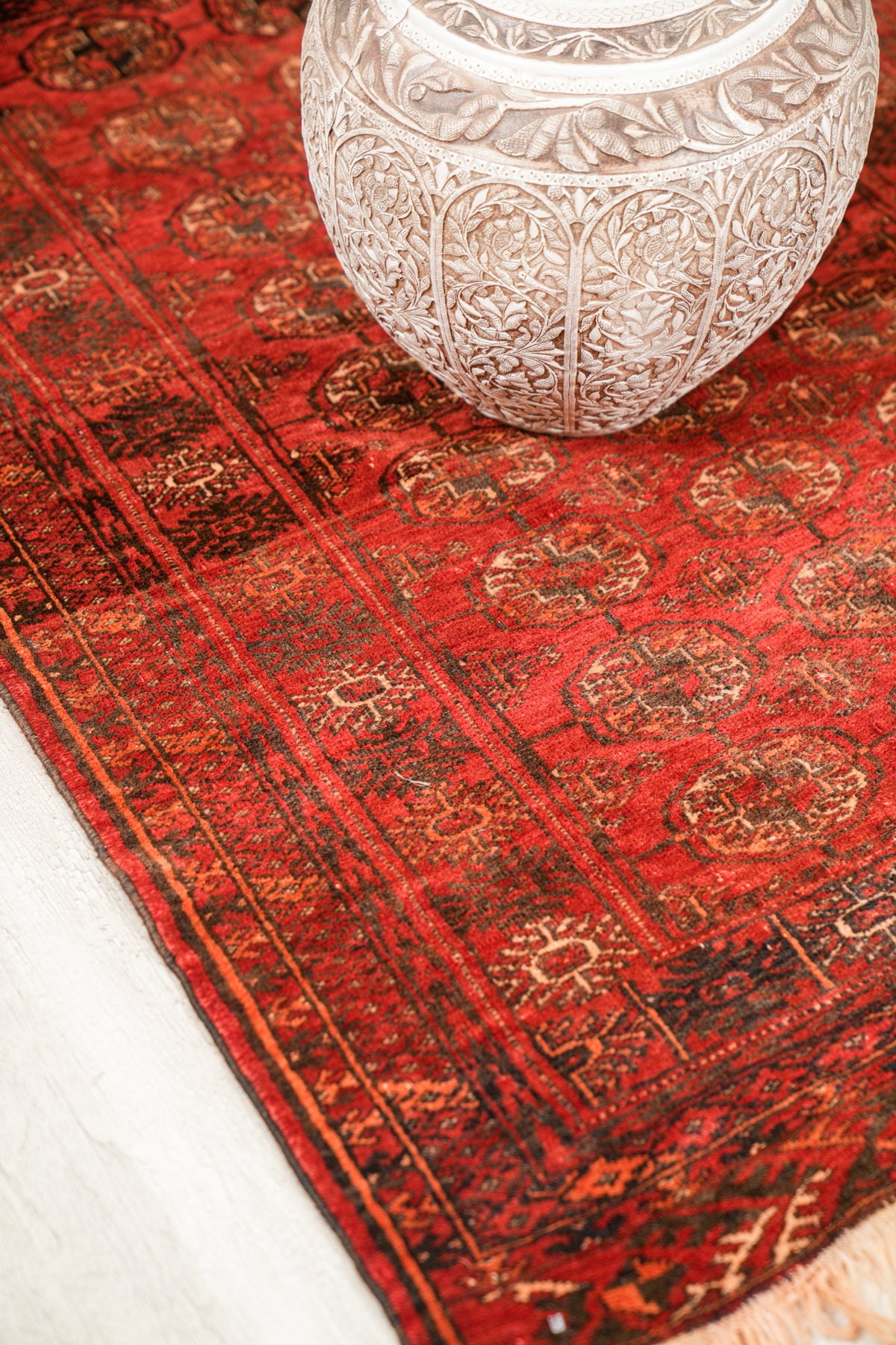 Vintage Turkoman Tekke Rug 4'7" x 3'3"