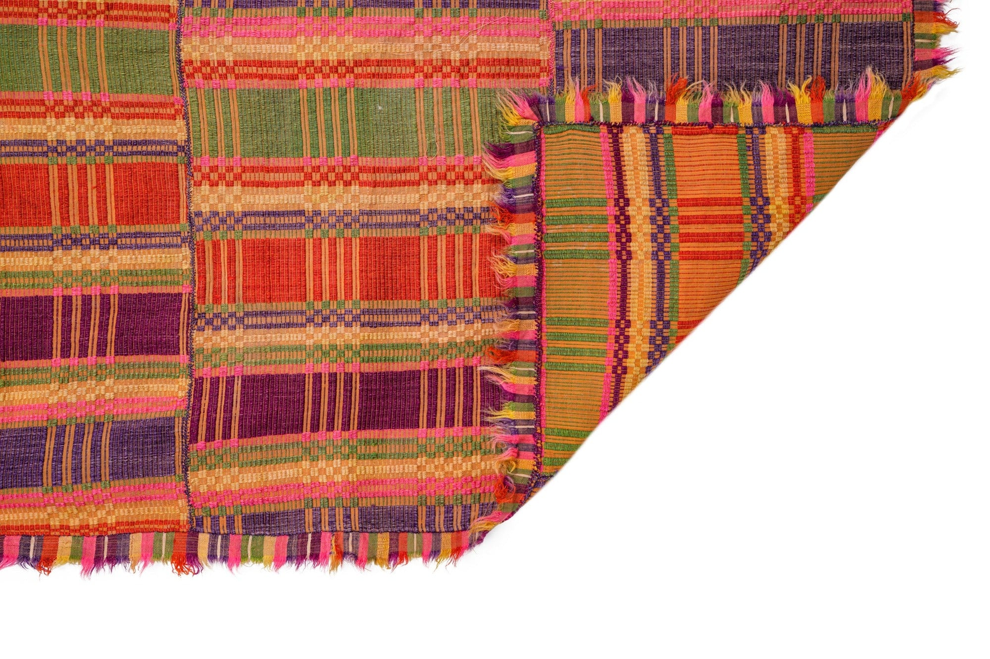 VINTAGE SCANDINAVIAN HAND LOOM TEXTILE 6'5" x 4'7"