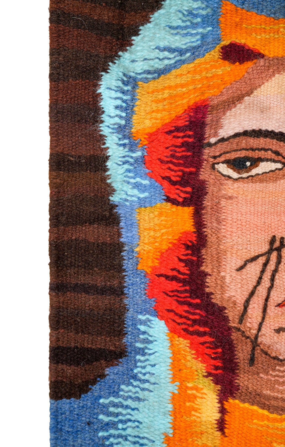 Vintage Scandinavian Portrait Tapestry 2' x 1'7"