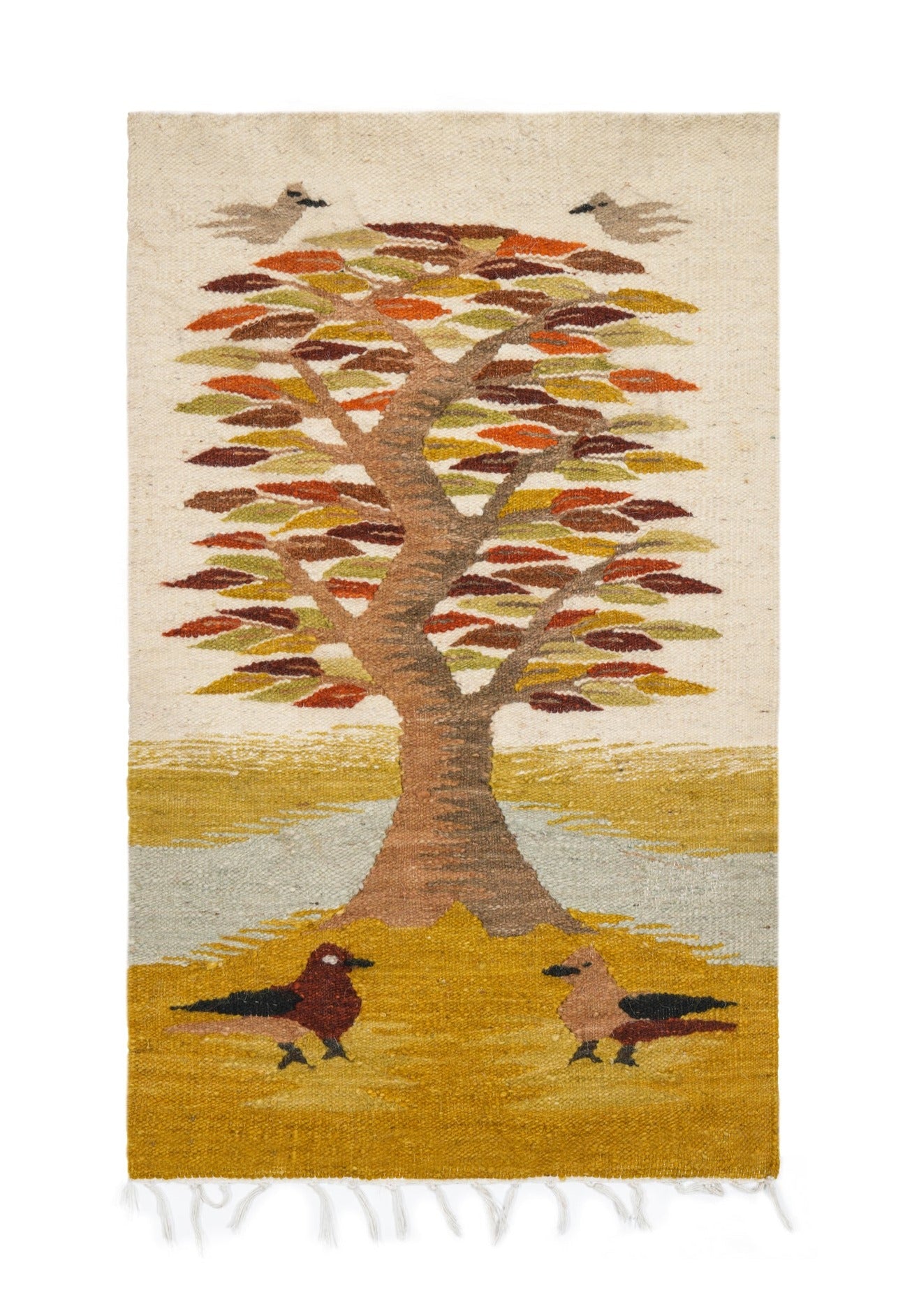 VINTAGE SWEDISH TAPESTRY KILIM 2'8" x 1'8"