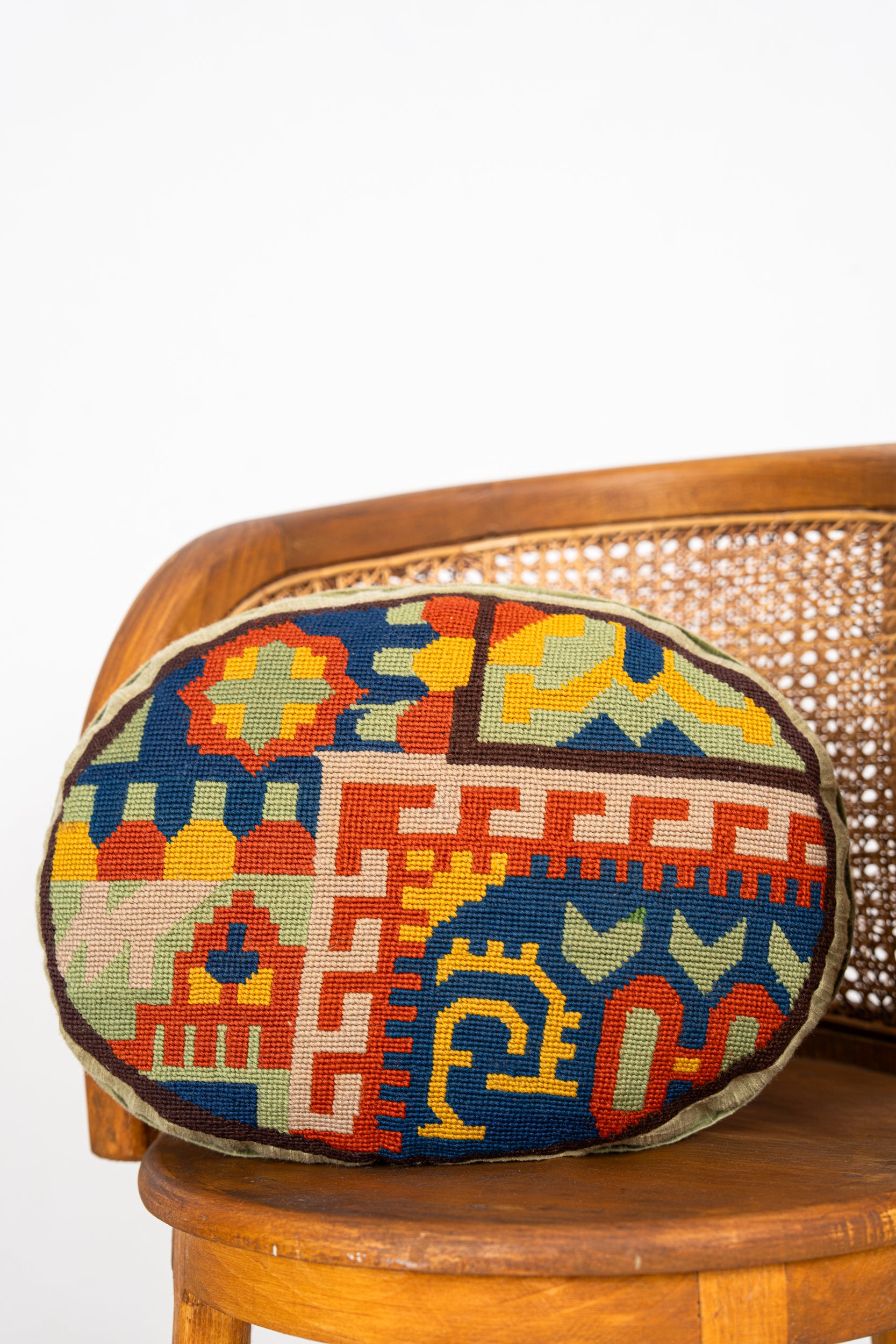 Two Vintage Needle Point Cushions 1'10" x 1'6"- 1'7" x 1'2"