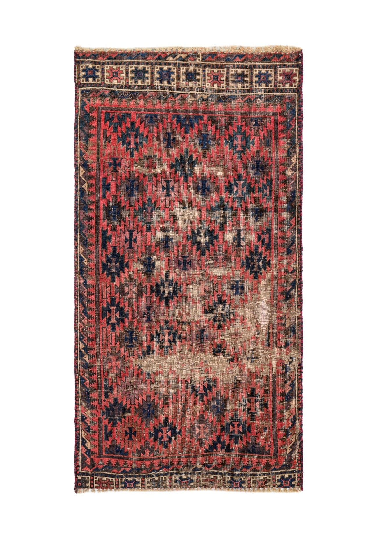 Vintage Baloch tribal Rug 4'2" x 2'2"